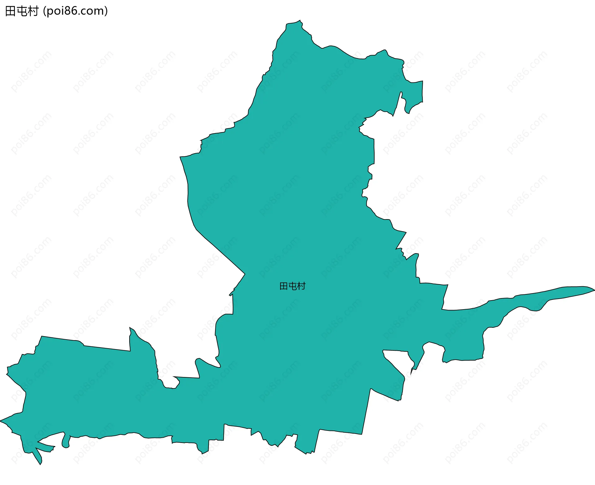 田屯村边界地图