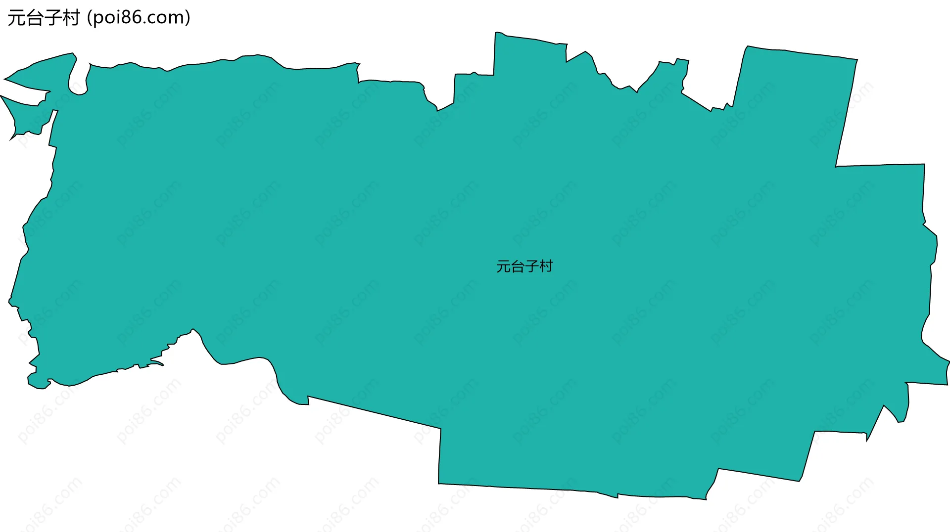 元台子村边界地图