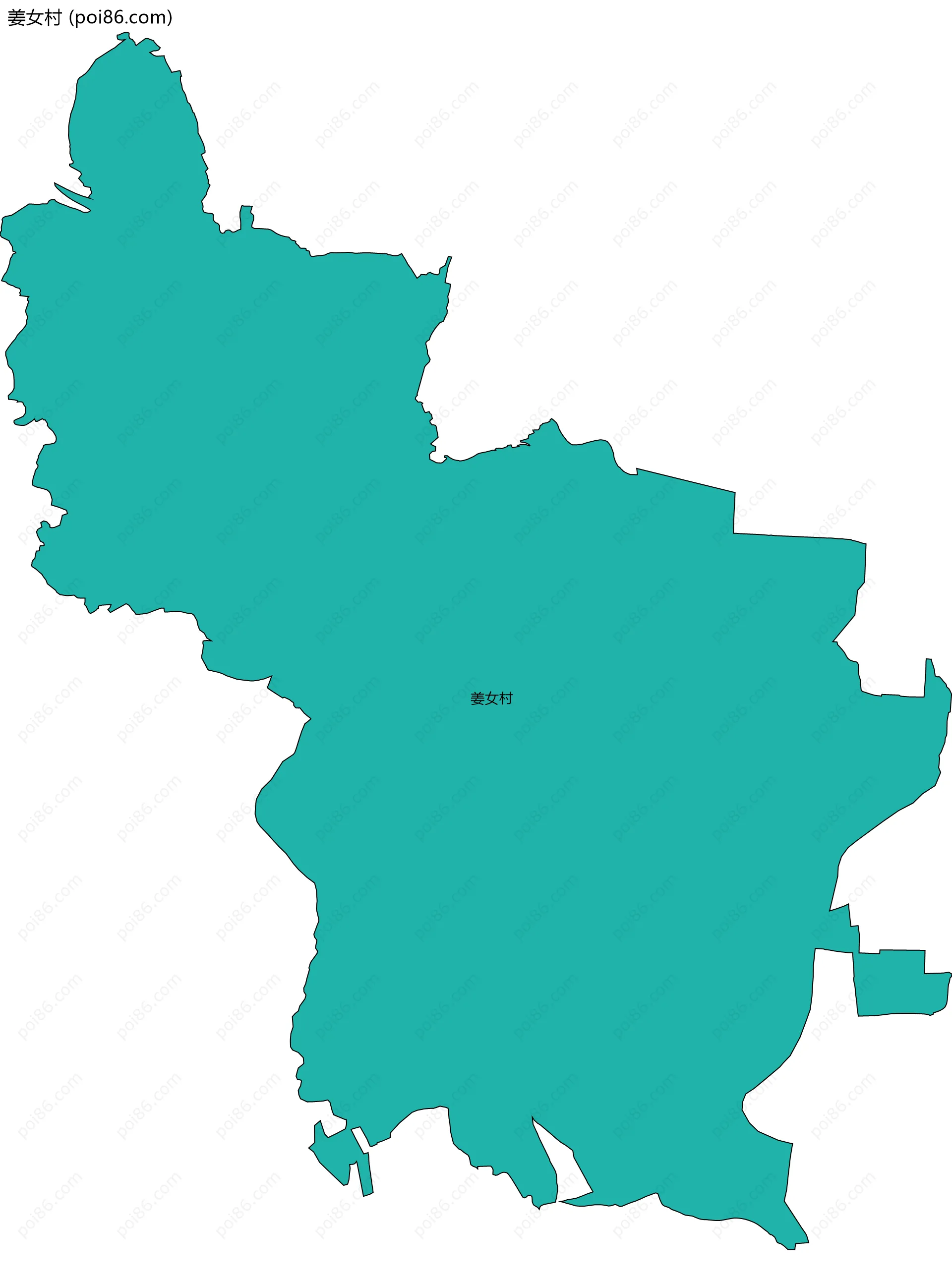 姜女村边界地图