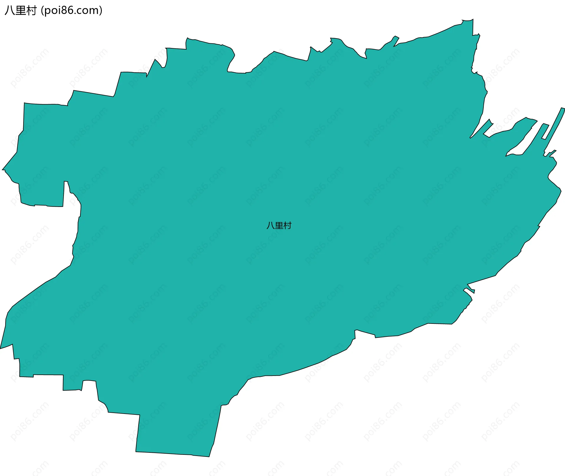 八里村边界地图