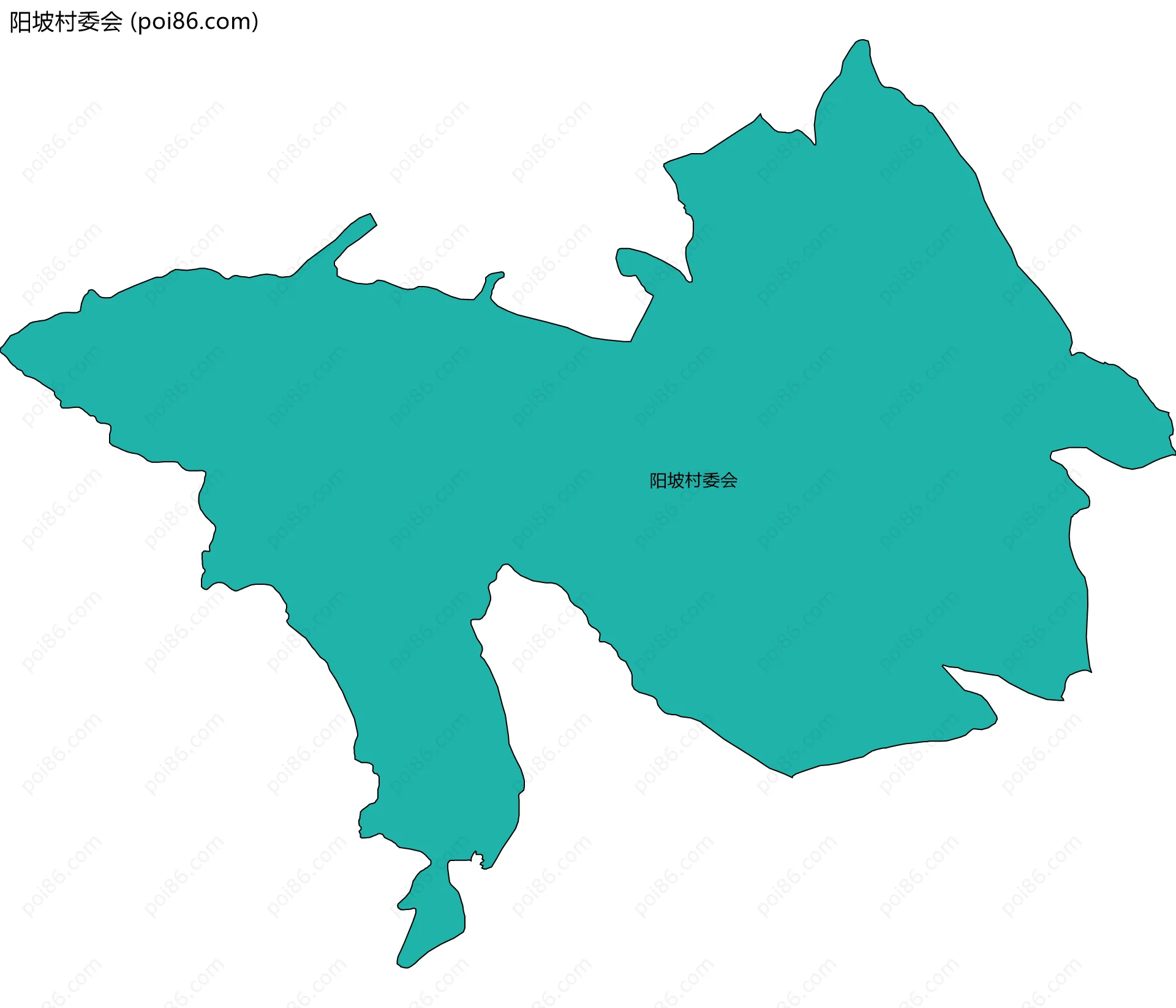 阳坡村委会边界地图