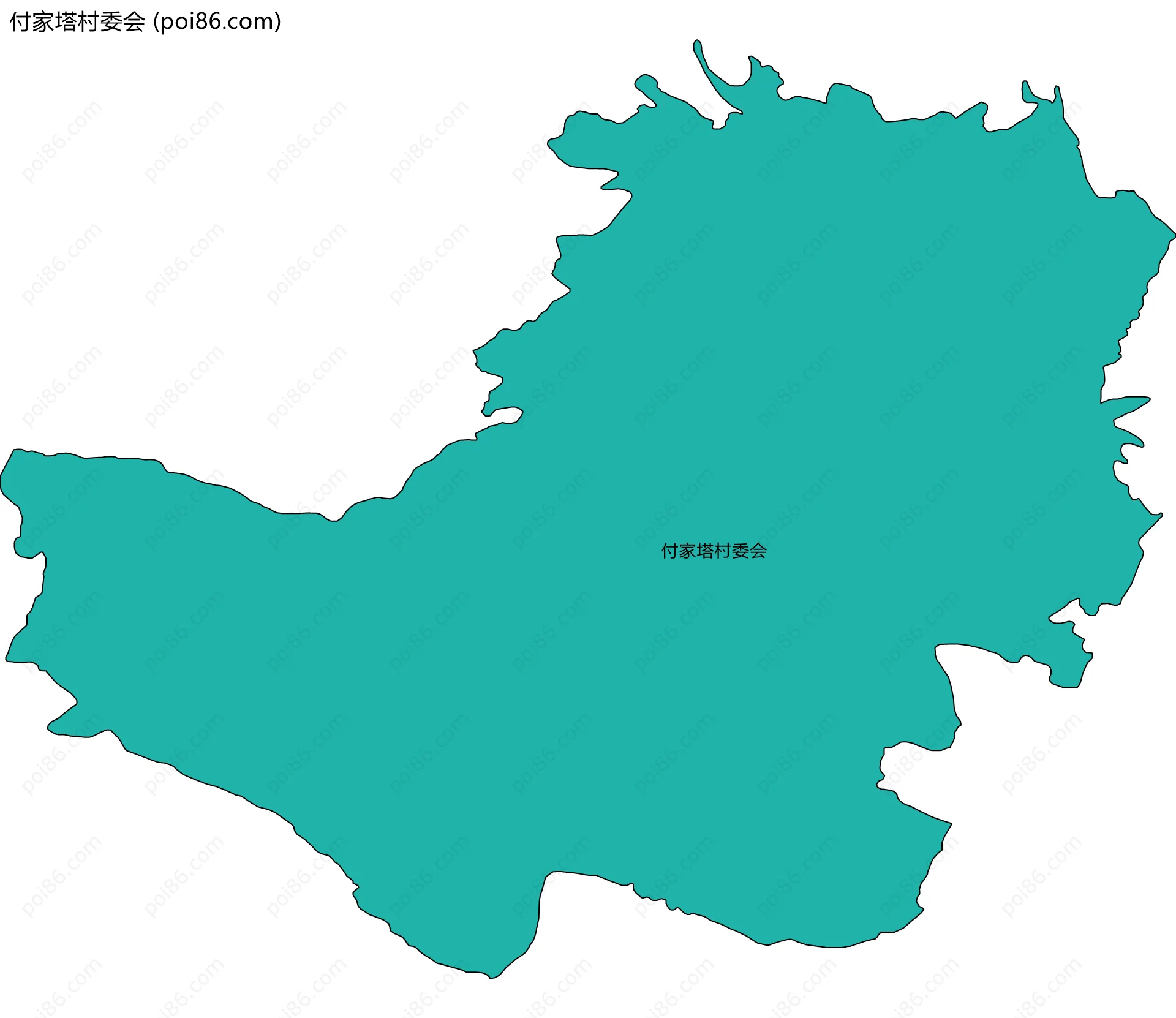 付家塔村委会边界地图
