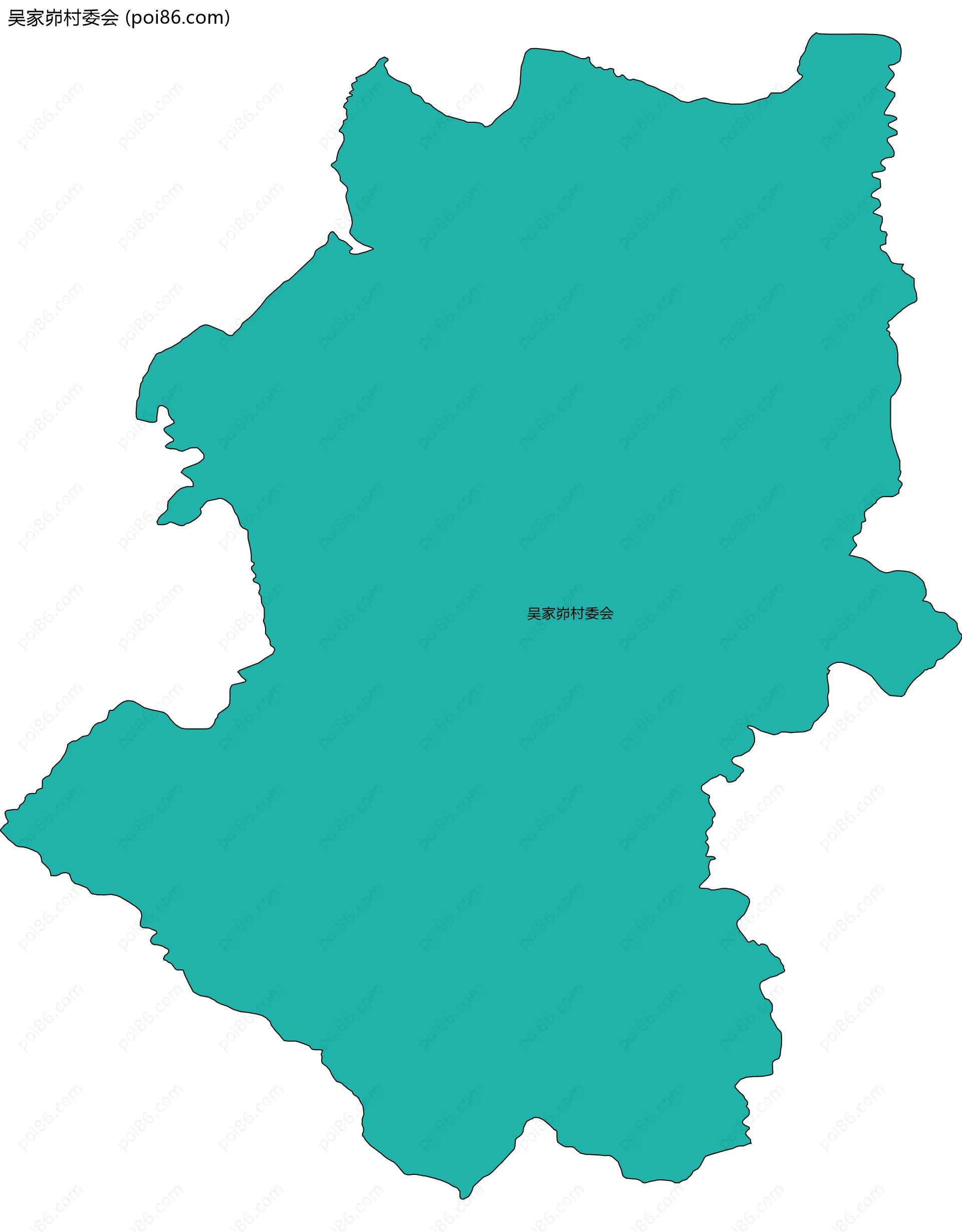 吴家峁村委会边界地图