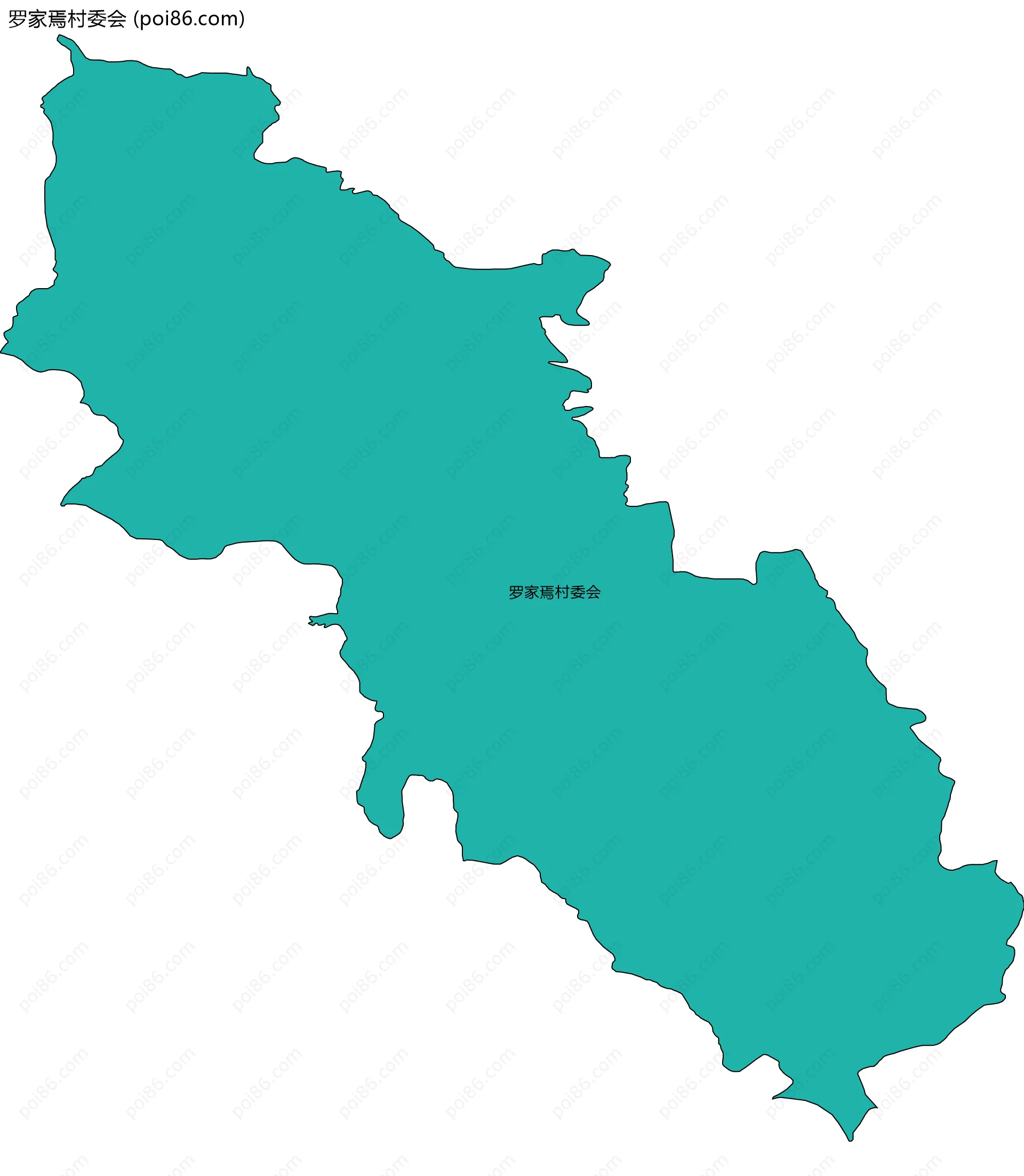 罗家焉村委会边界地图
