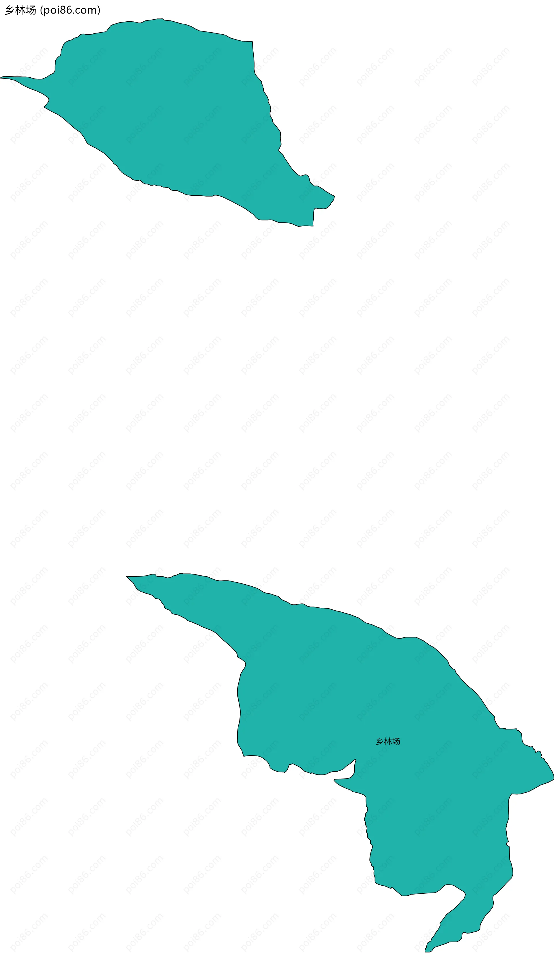乡林场边界地图