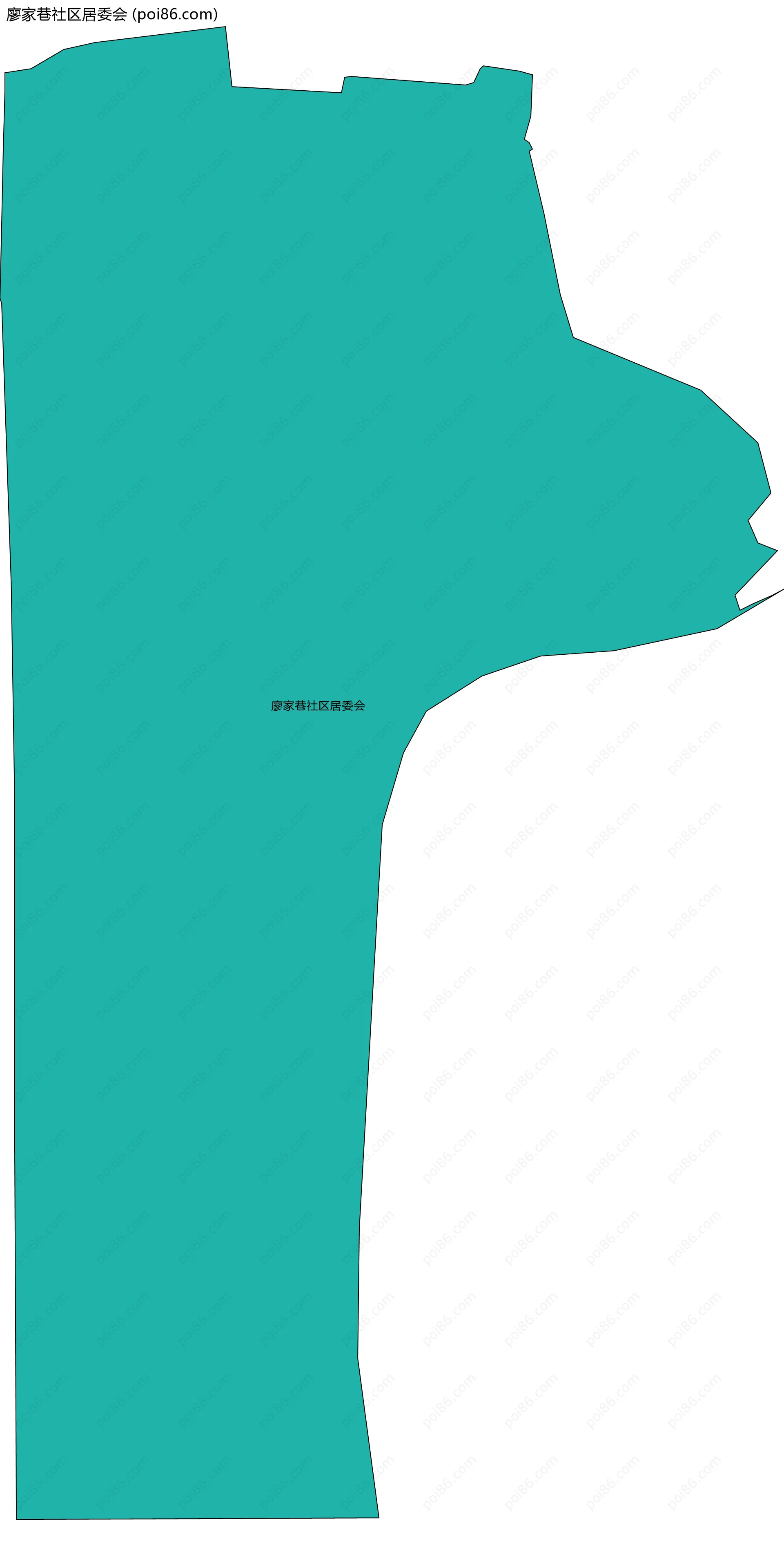 廖家巷社区居委会边界地图