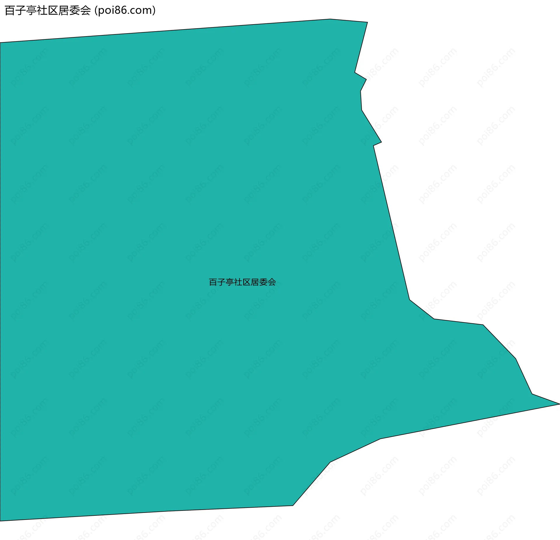 百子亭社区居委会边界地图