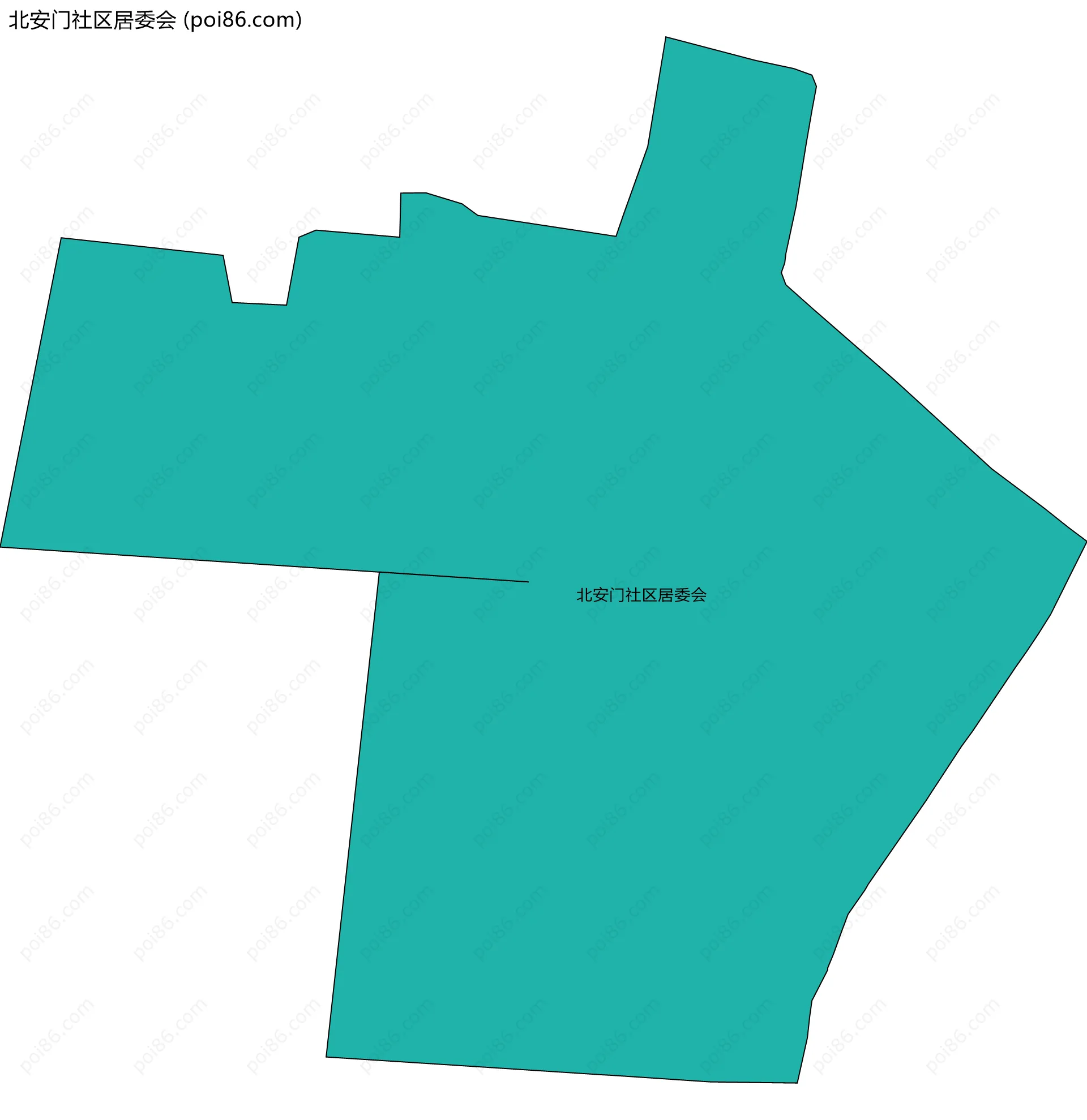 北安门社区居委会边界地图