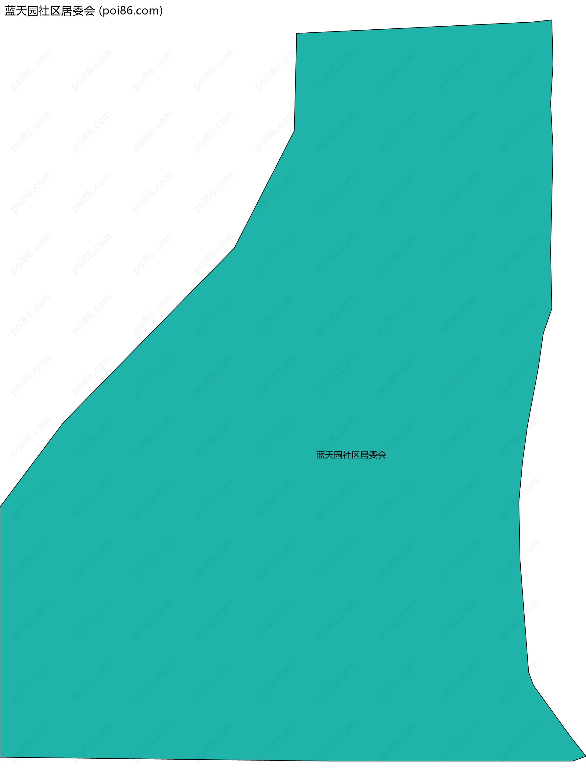 蓝天园社区居委会边界地图