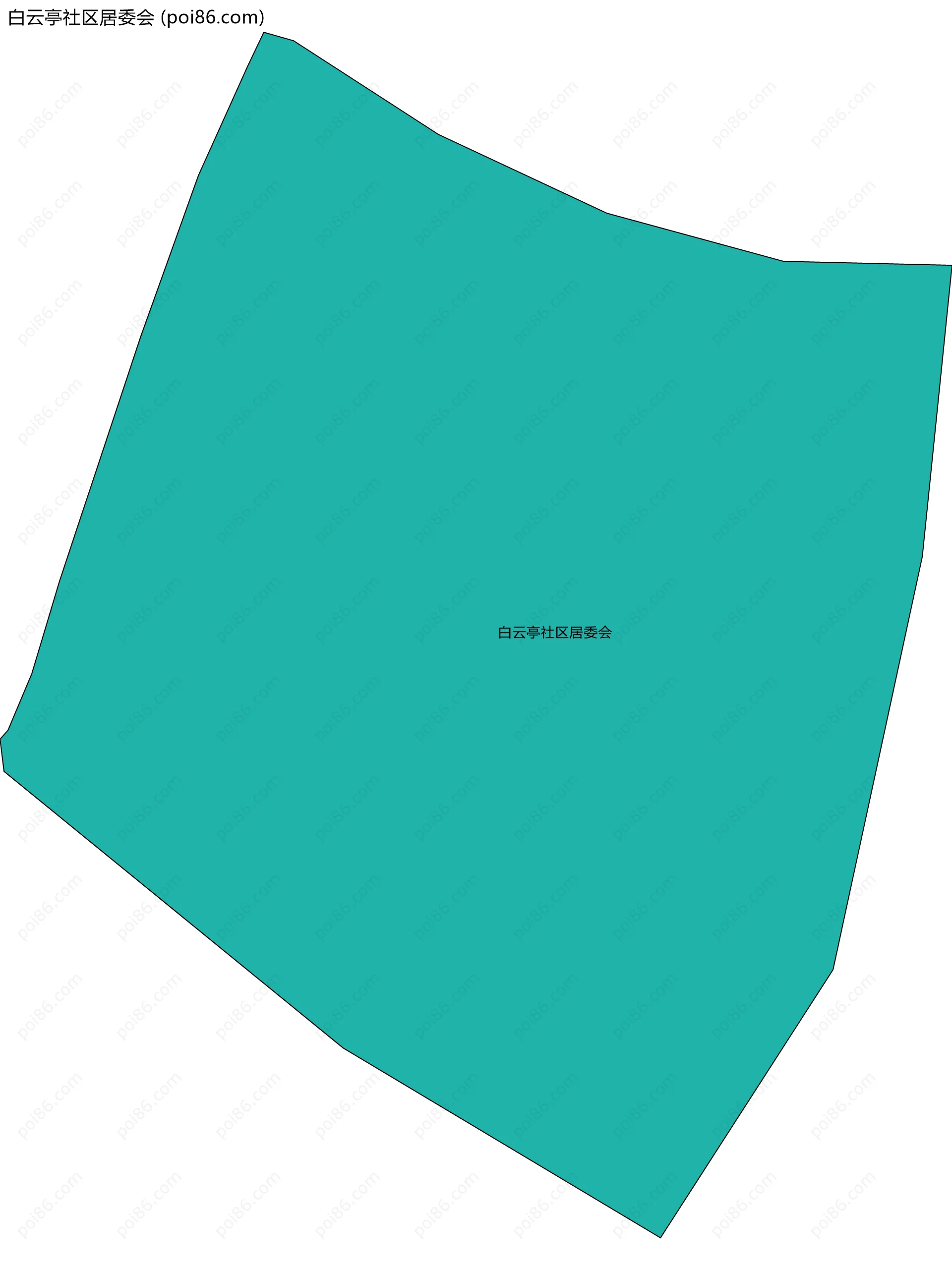 白云亭社区居委会边界地图