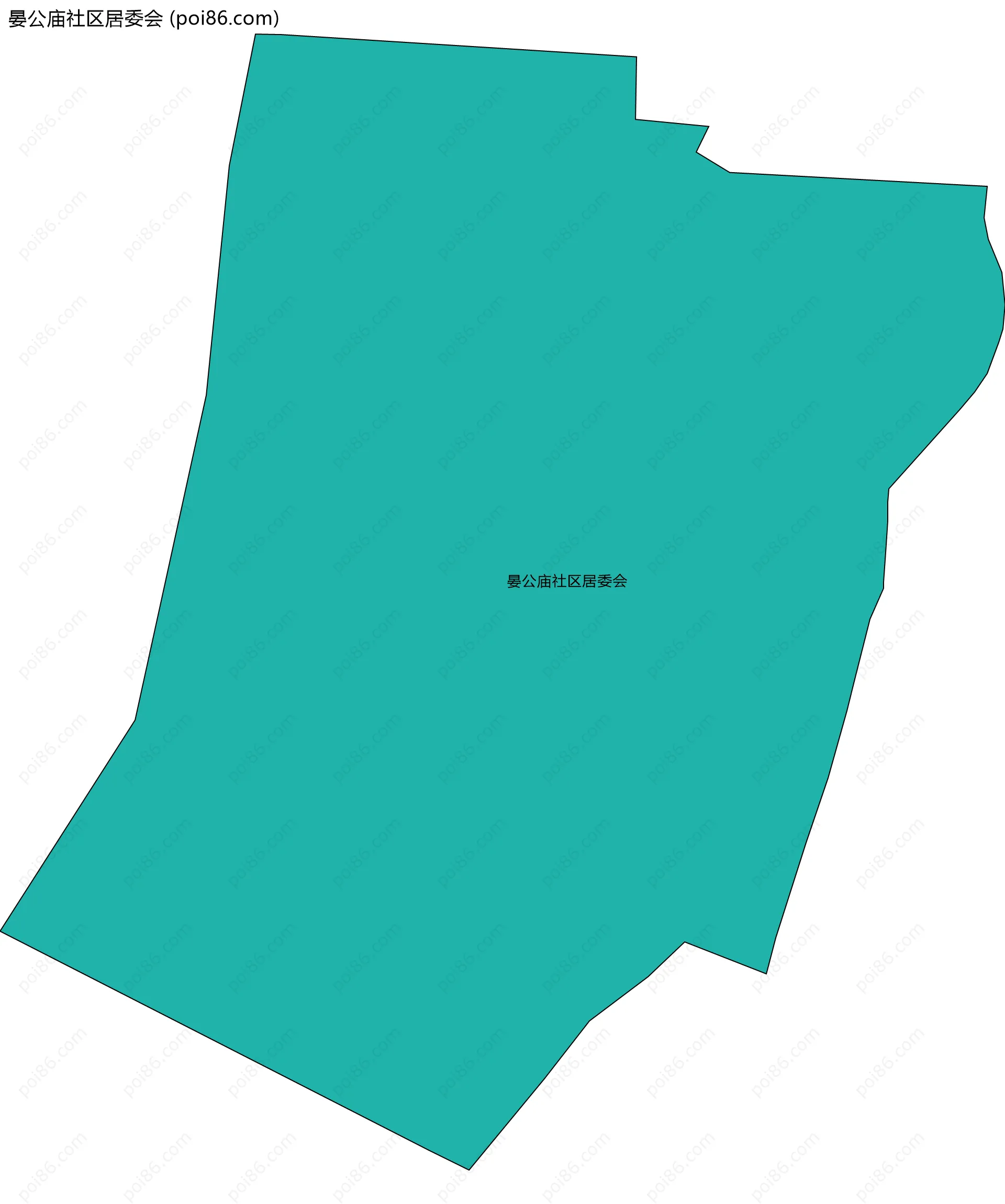 晏公庙社区居委会边界地图