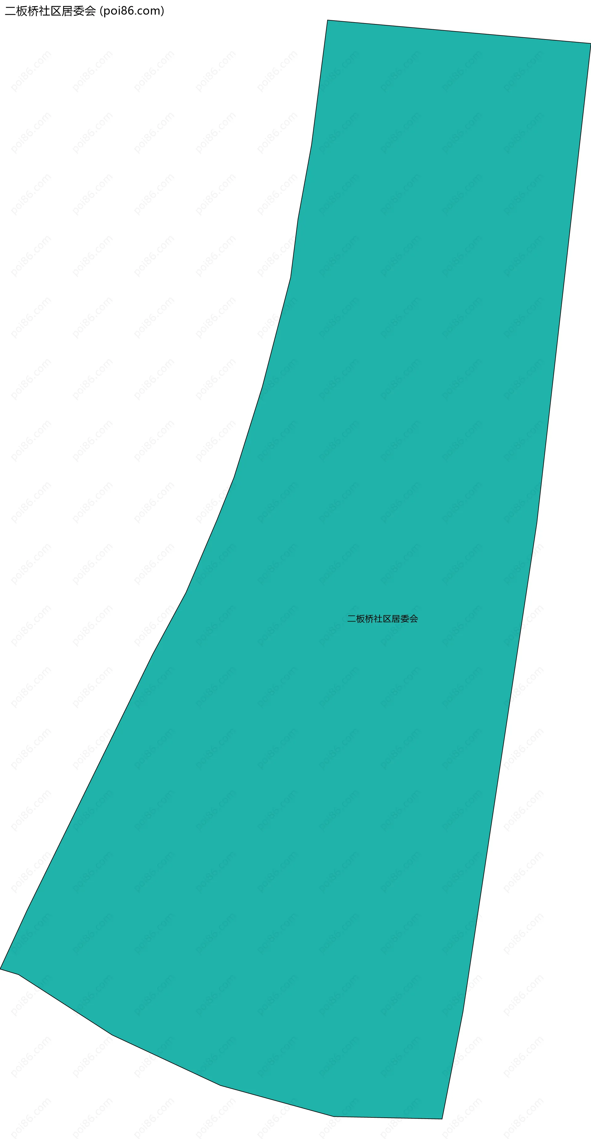 二板桥社区居委会边界地图