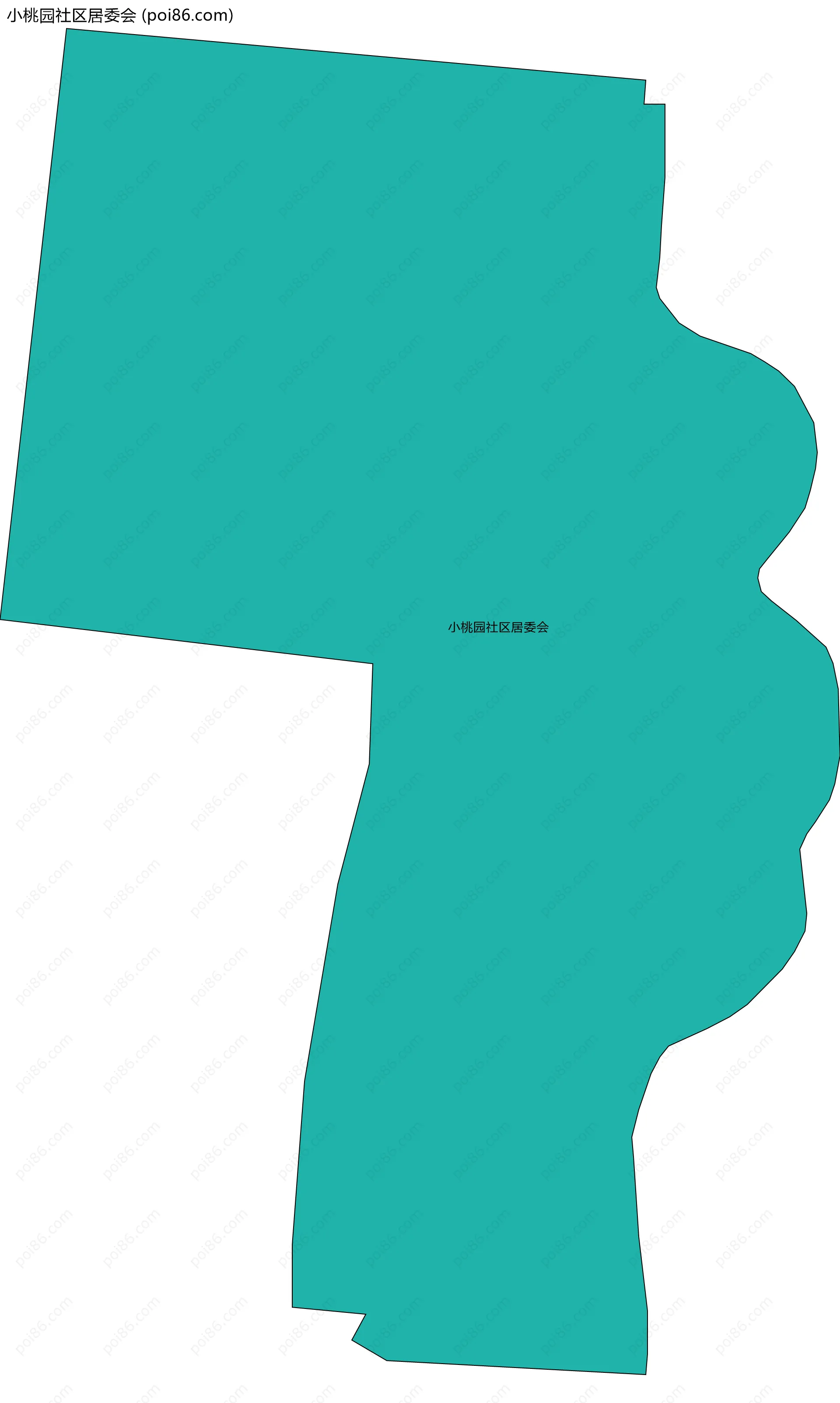 小桃园社区居委会边界地图