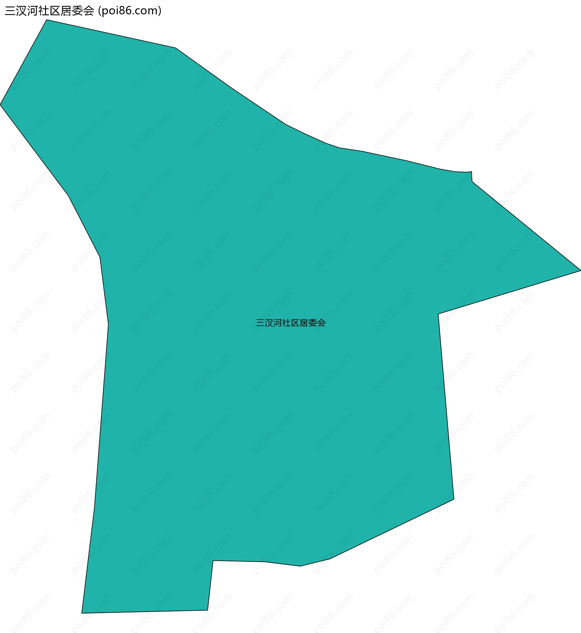 三汊河社区居委会边界地图