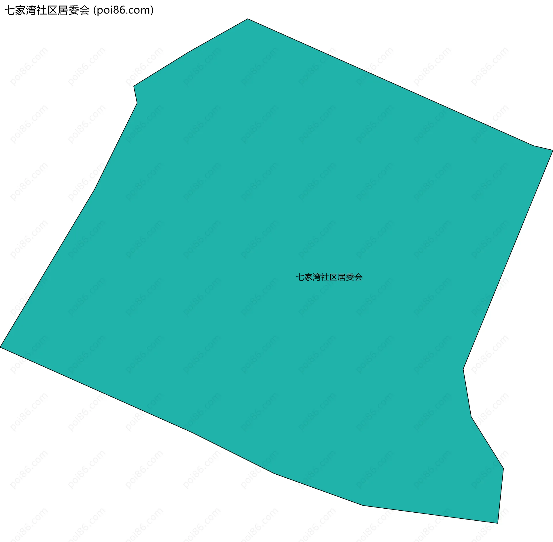 七家湾社区居委会边界地图