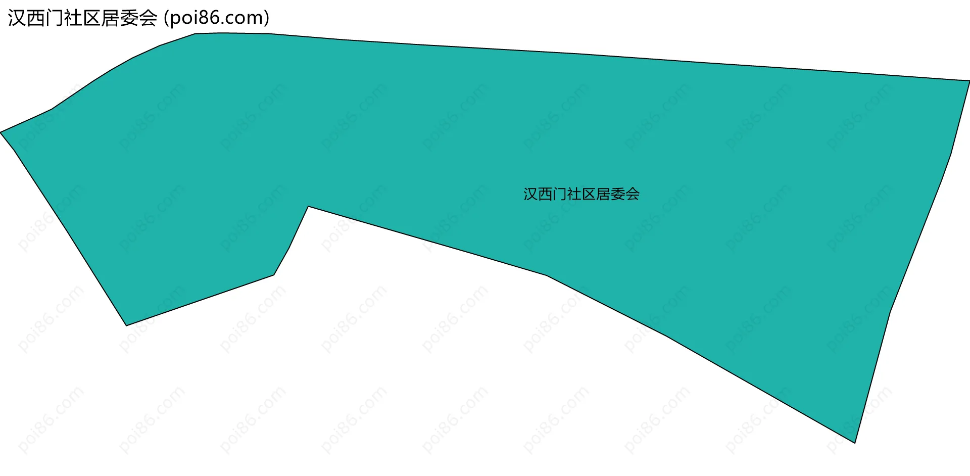 汉西门社区居委会边界地图