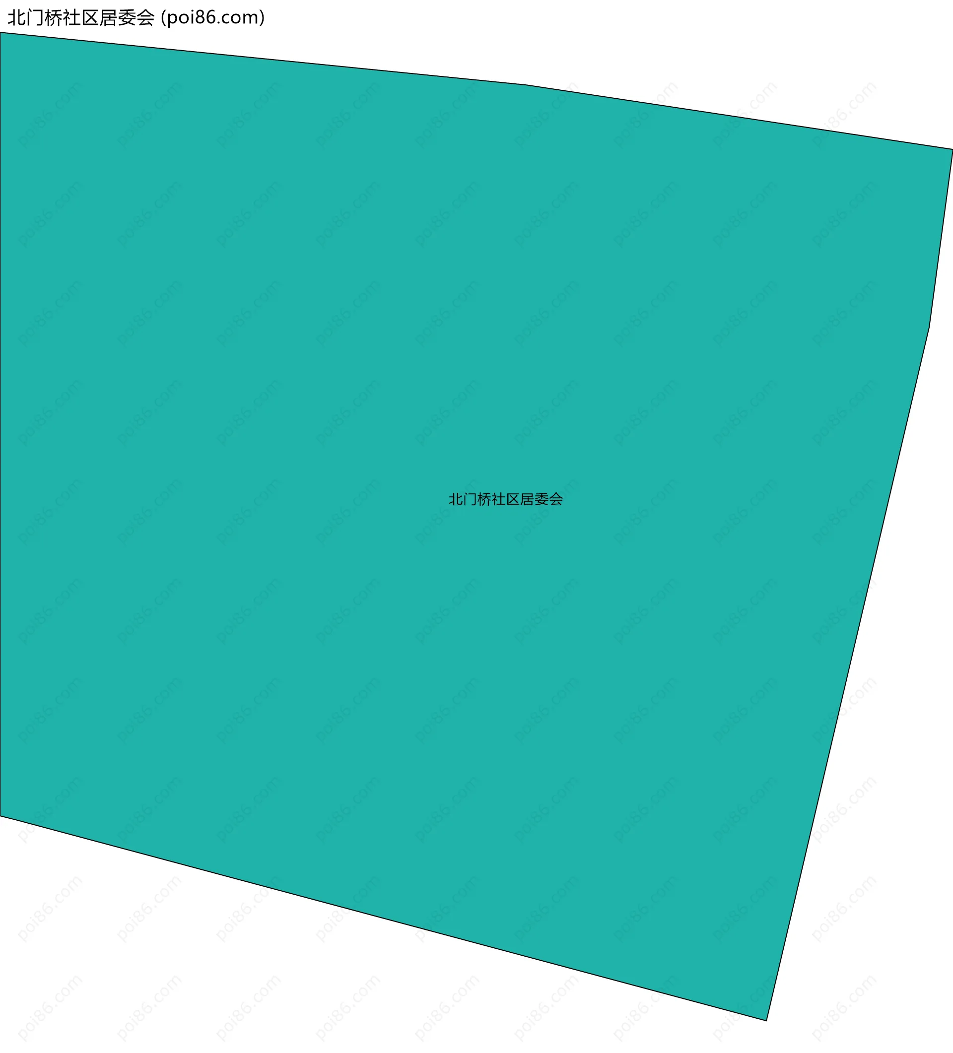 北门桥社区居委会边界地图