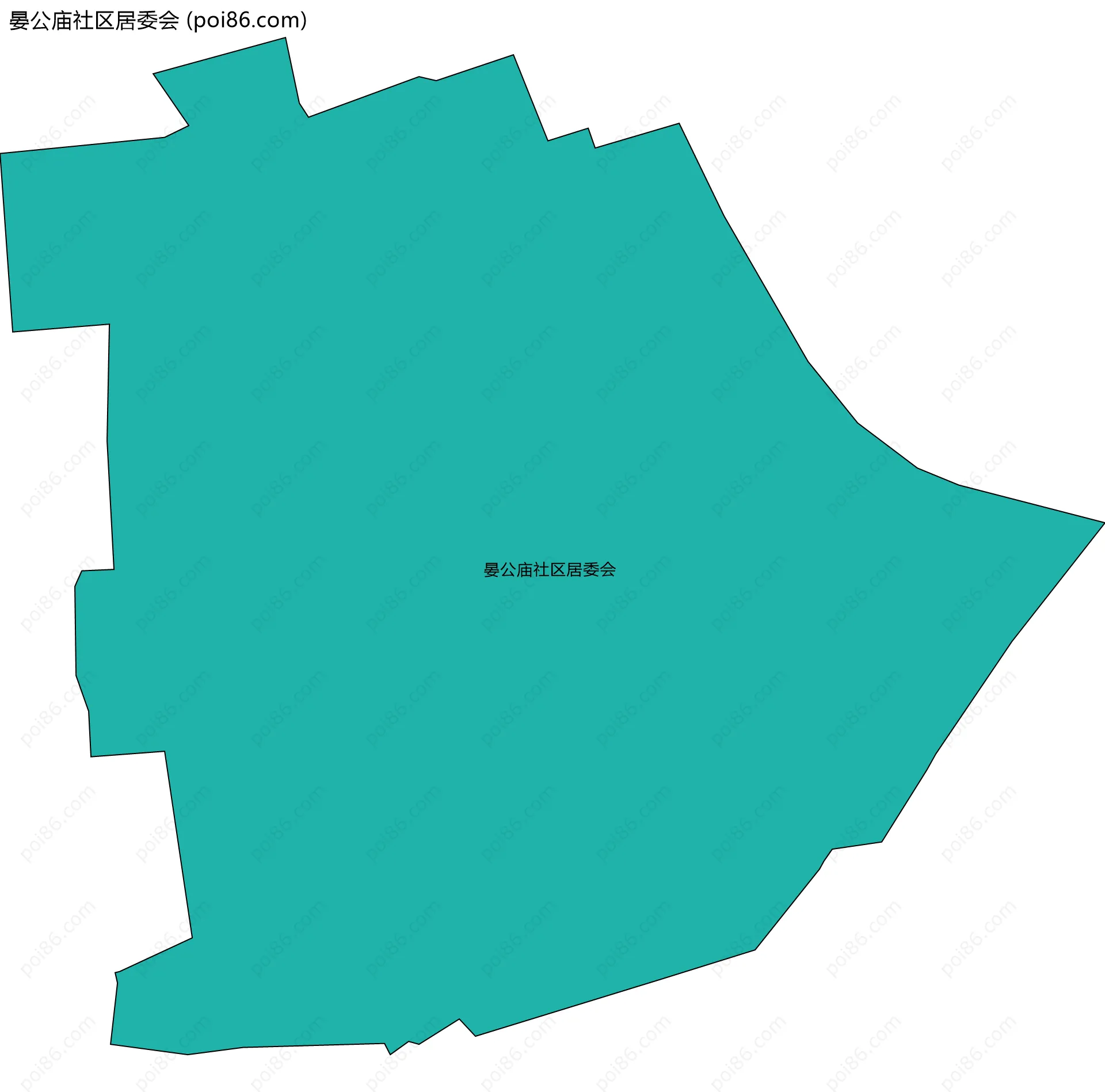 晏公庙社区居委会边界地图