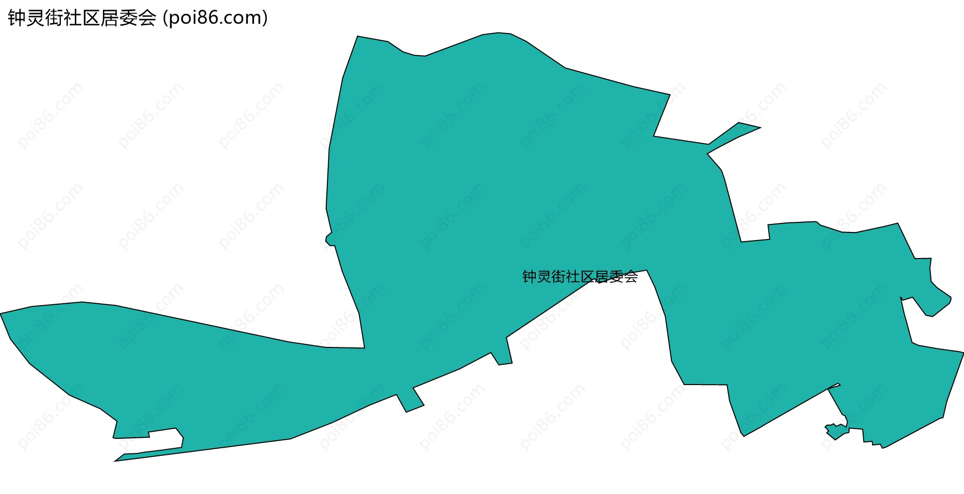 钟灵街社区居委会边界地图