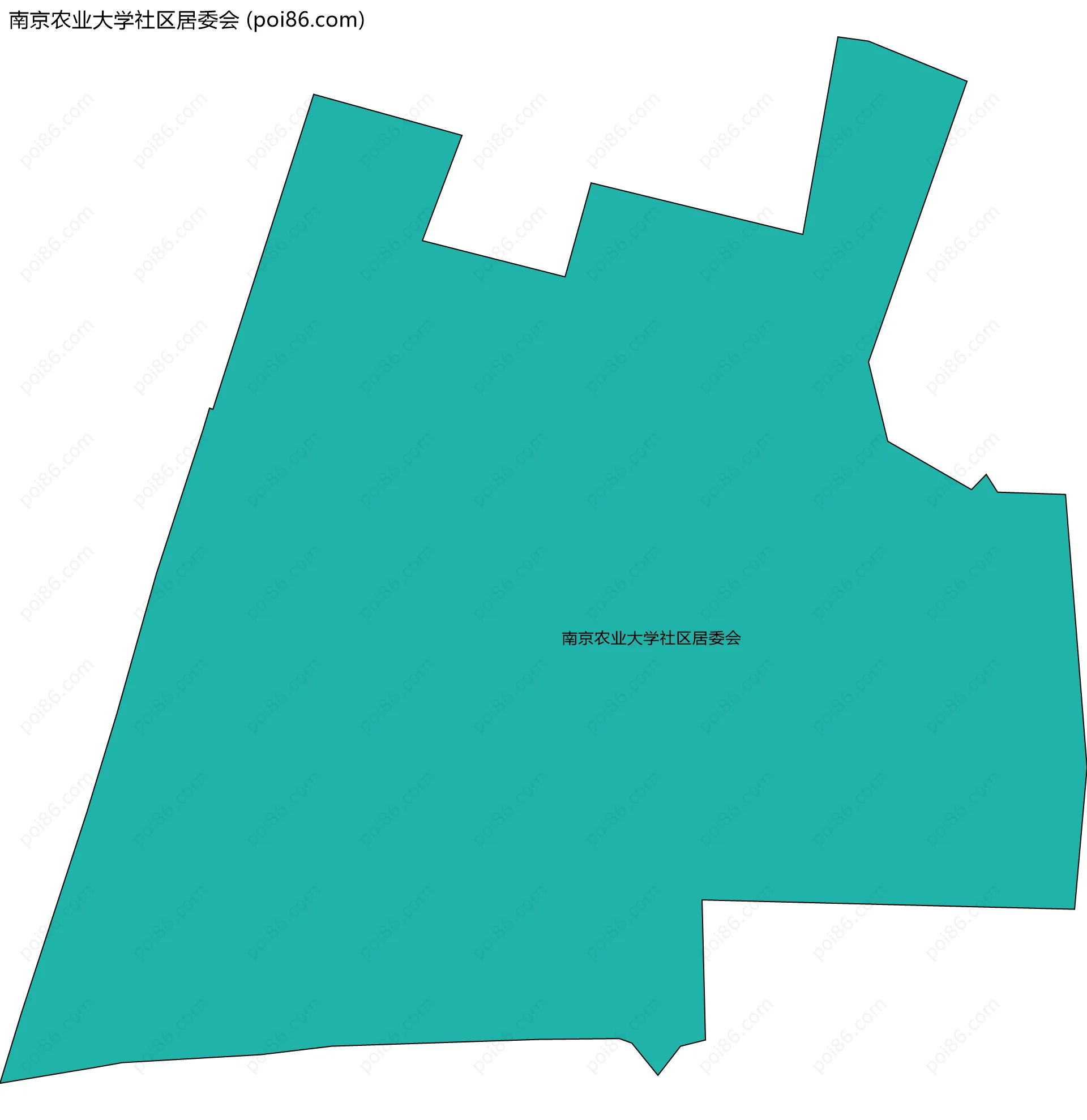 南京农业大学社区居委会边界地图