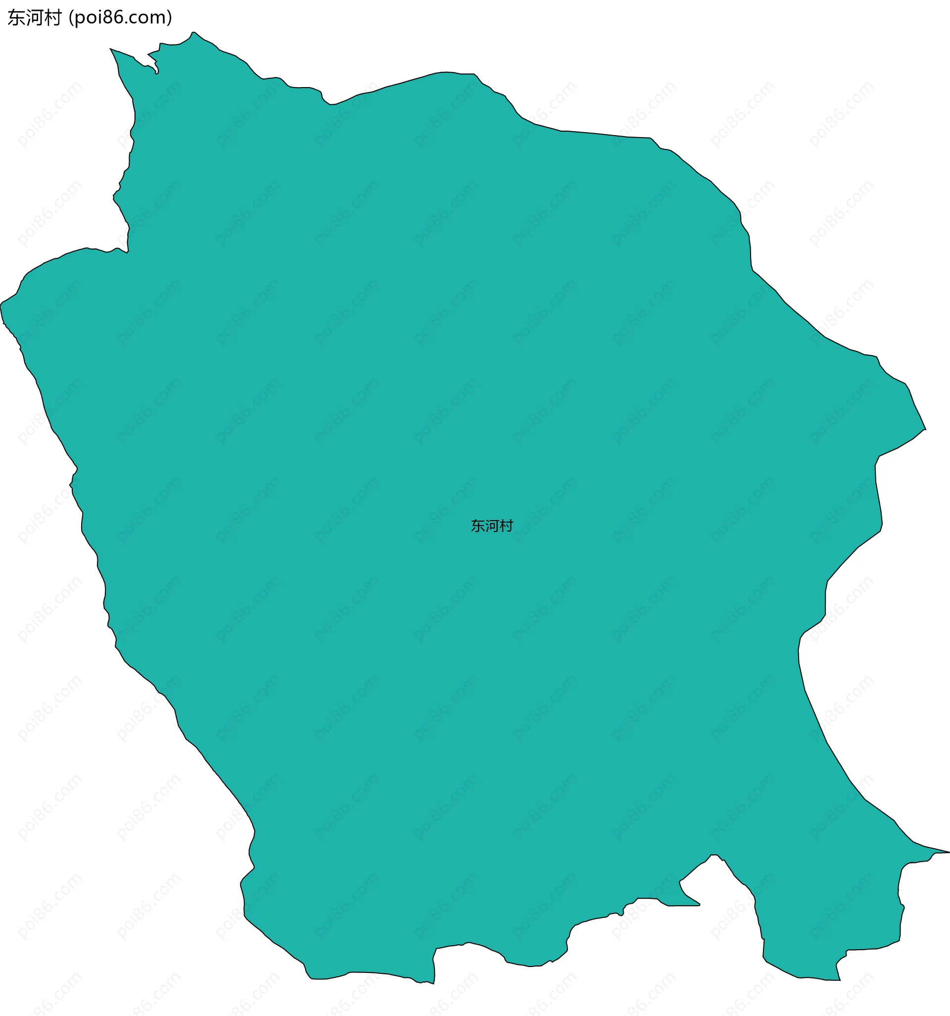 东河村边界地图