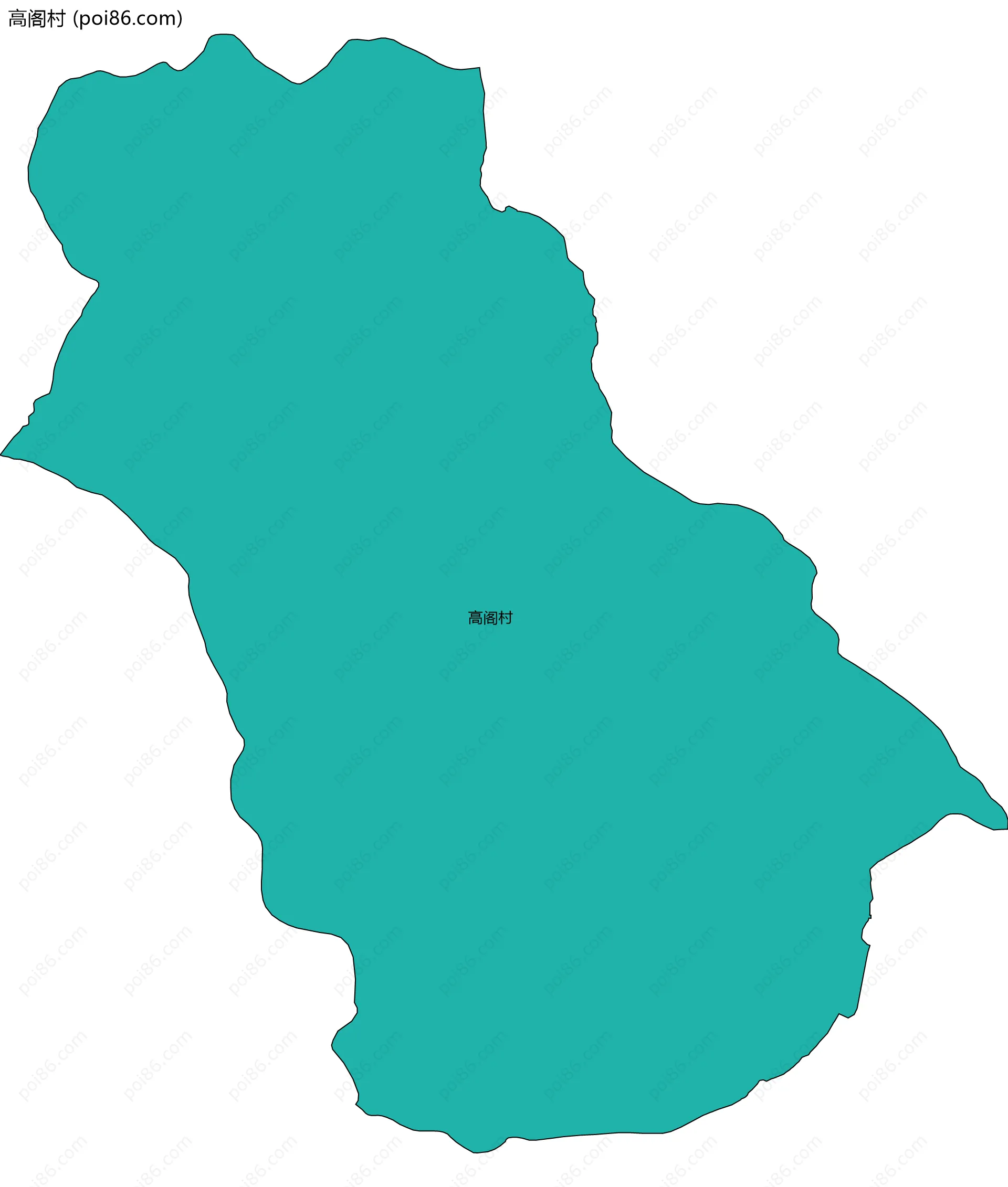 高阁村边界地图