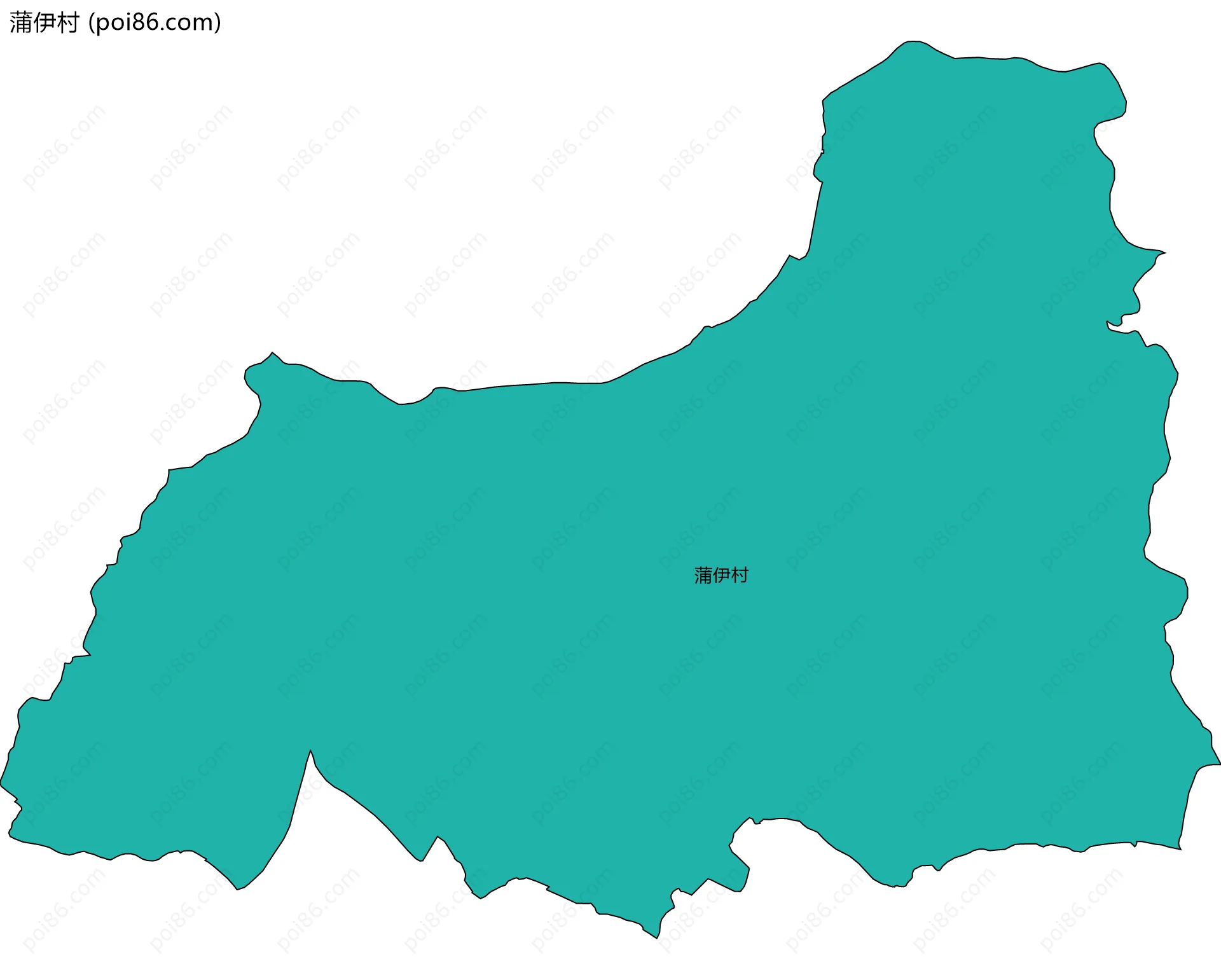 蒲伊村边界地图