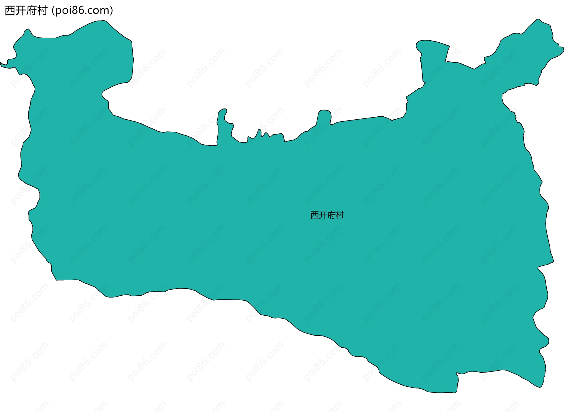 西开府村边界地图