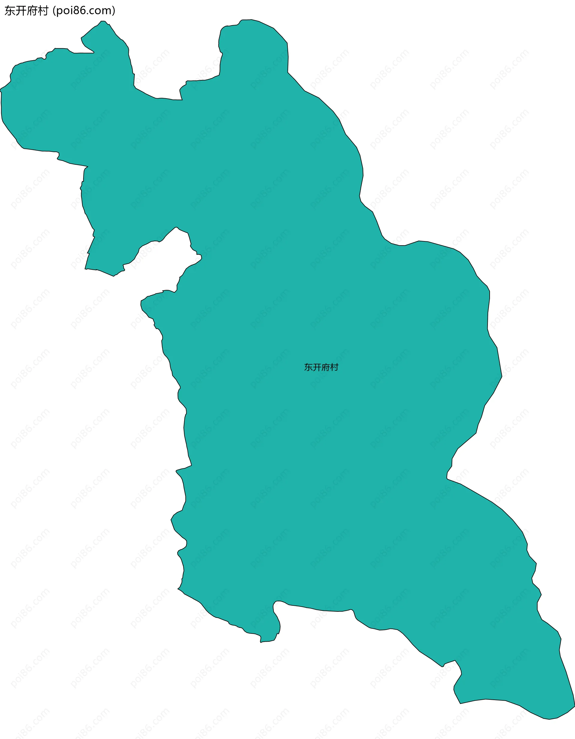 东开府村边界地图