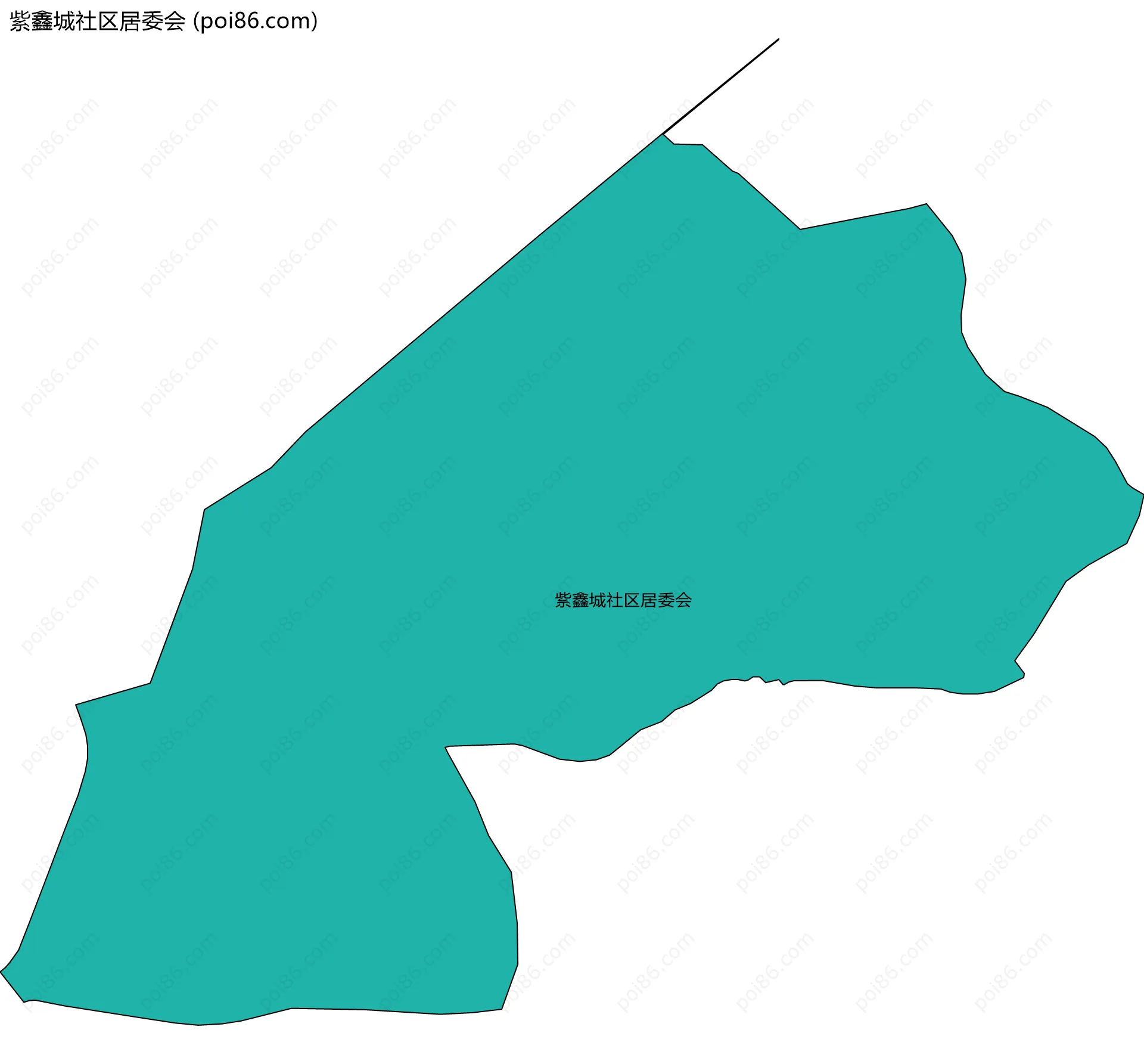 紫鑫城社区居委会边界地图