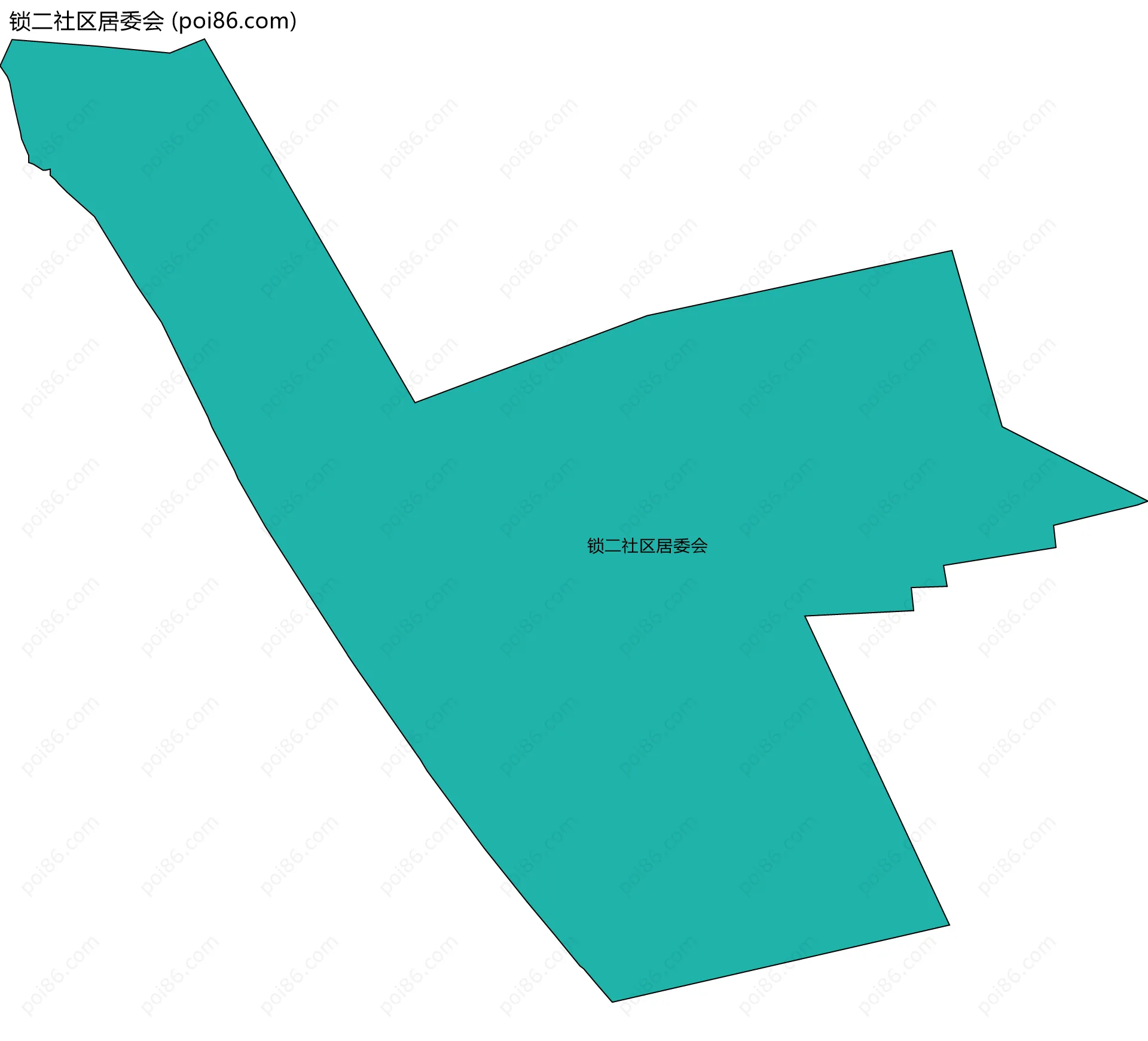 锁二社区居委会边界地图