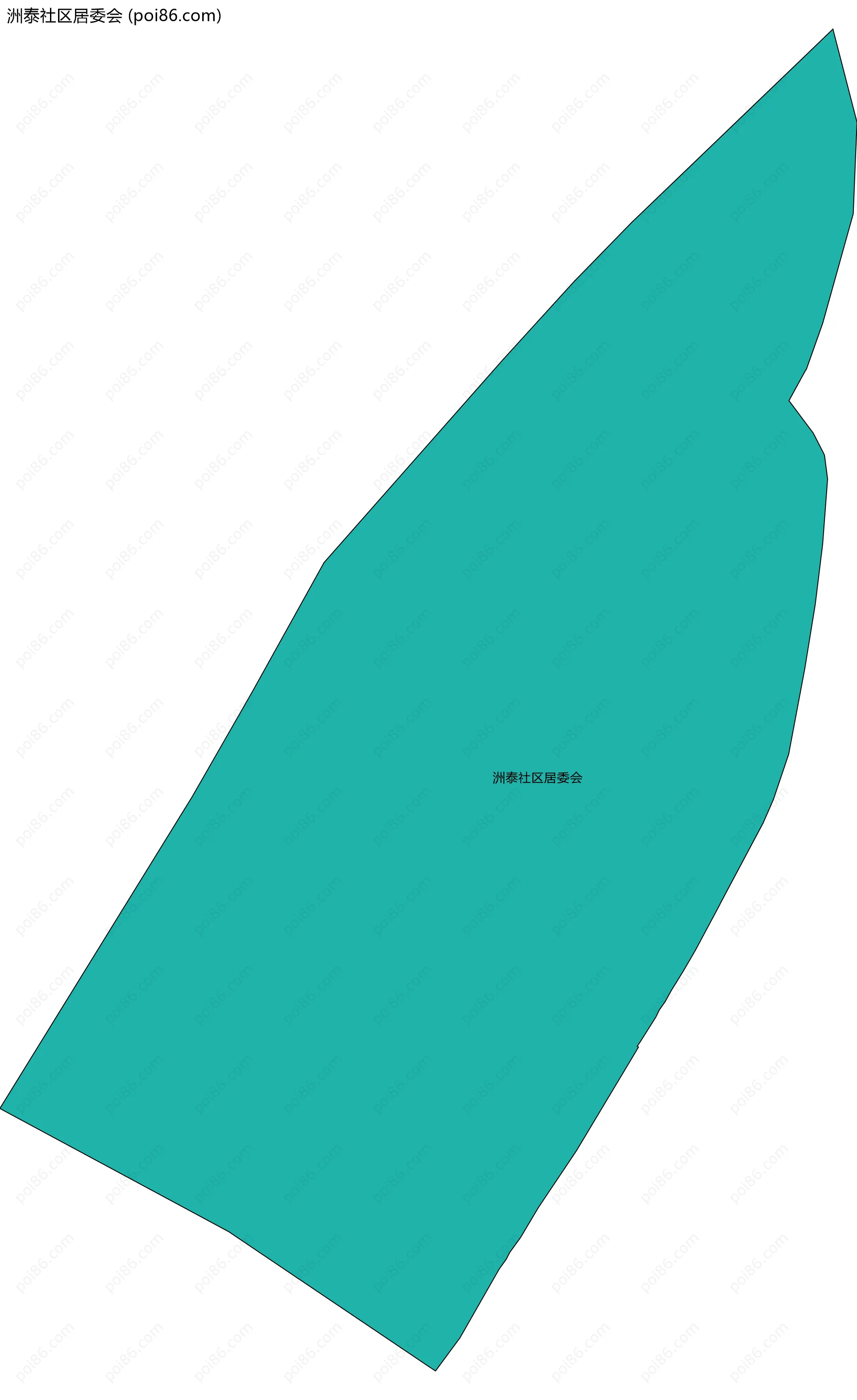 洲泰社区居委会边界地图