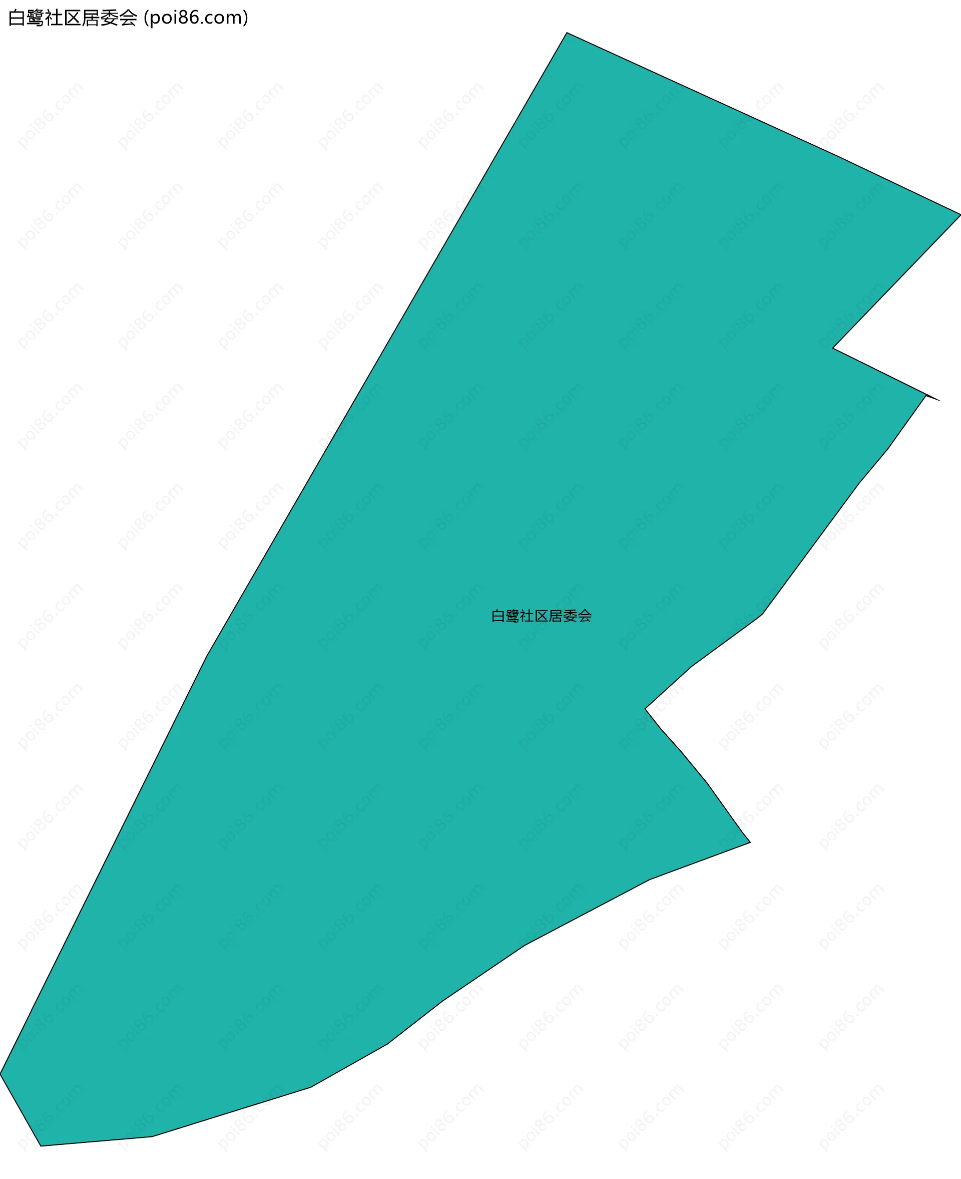 白鹭社区居委会边界地图