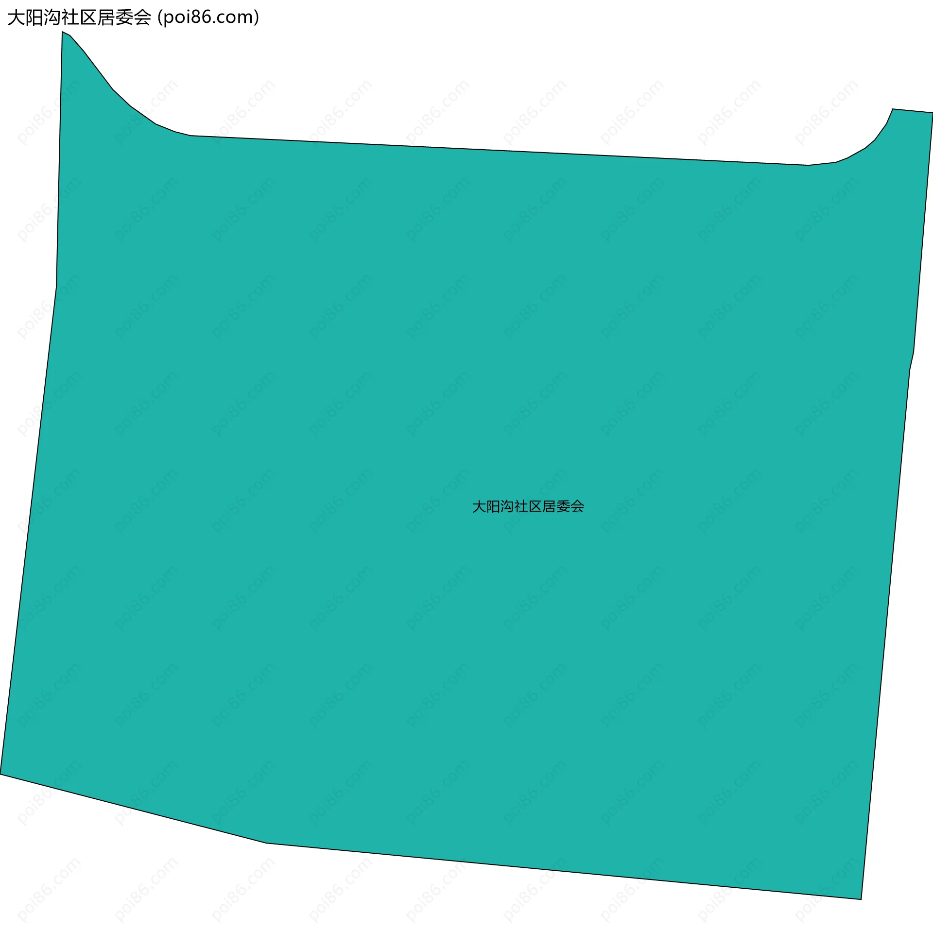 大阳沟社区居委会边界地图