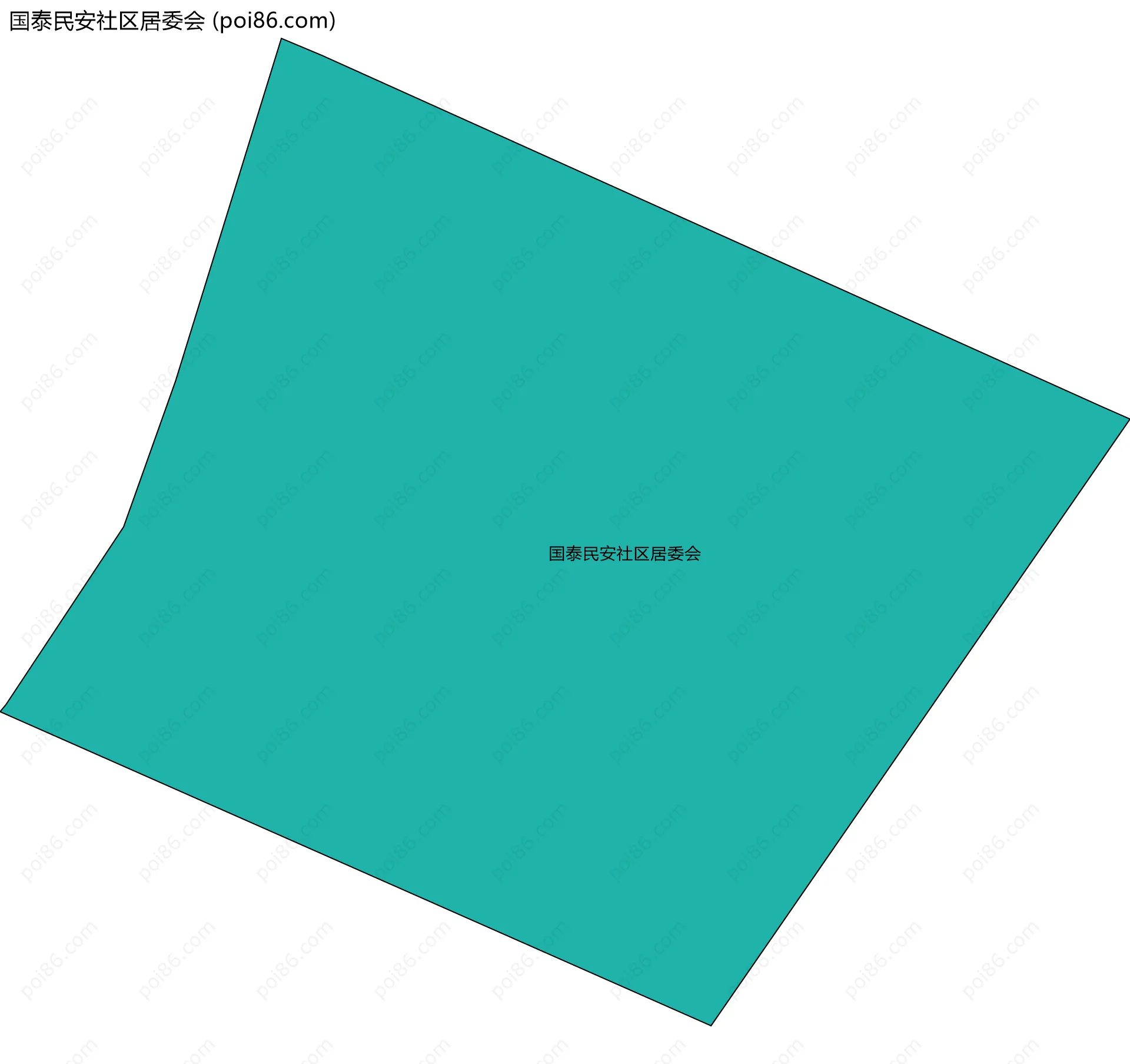 国泰民安社区居委会边界地图