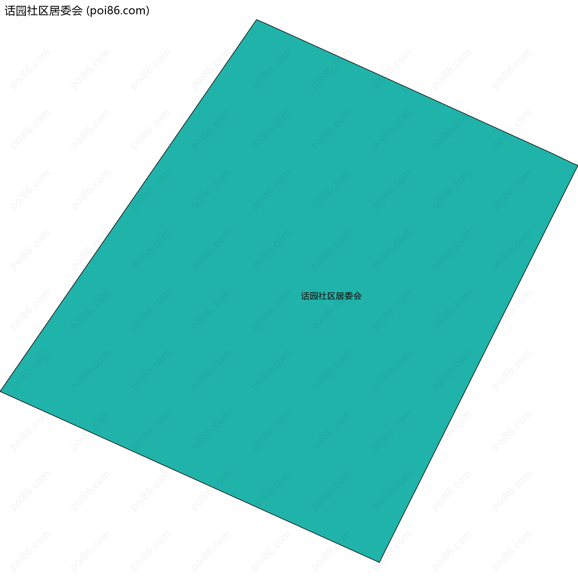 话园社区居委会边界地图