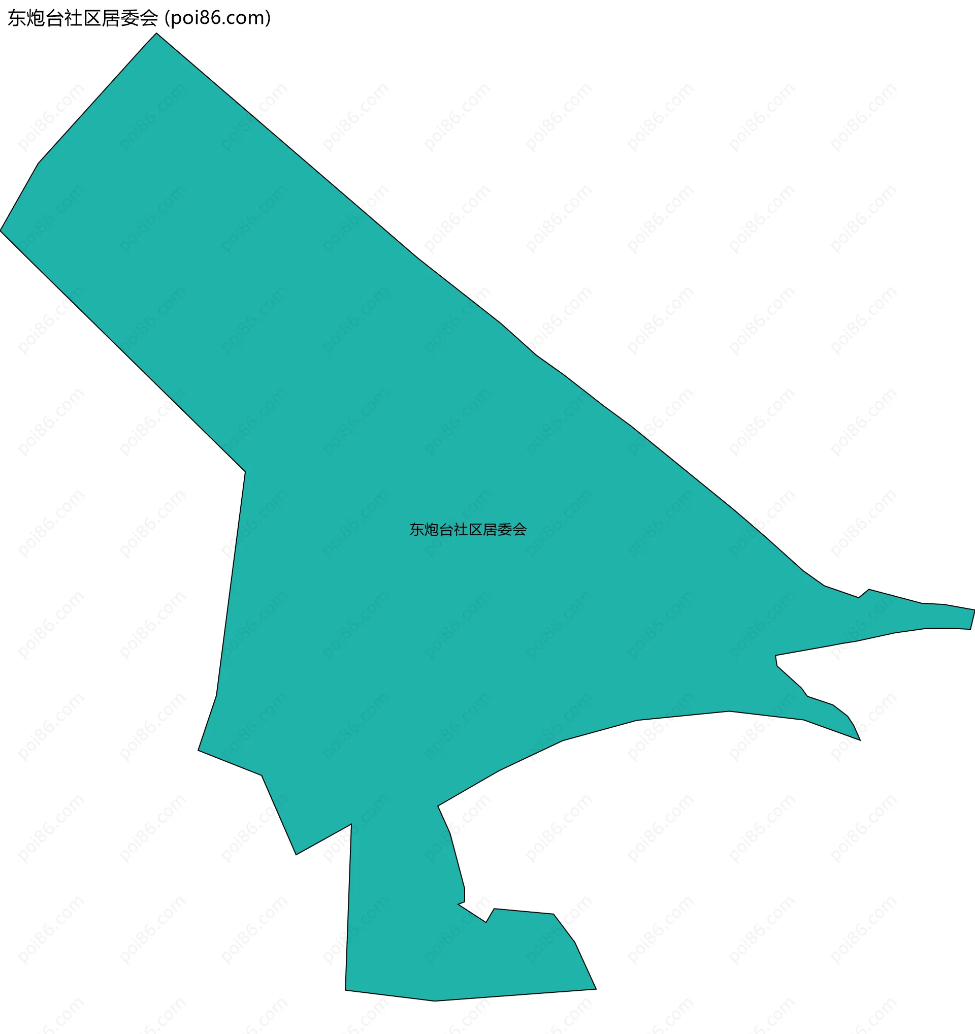 东炮台社区居委会边界地图