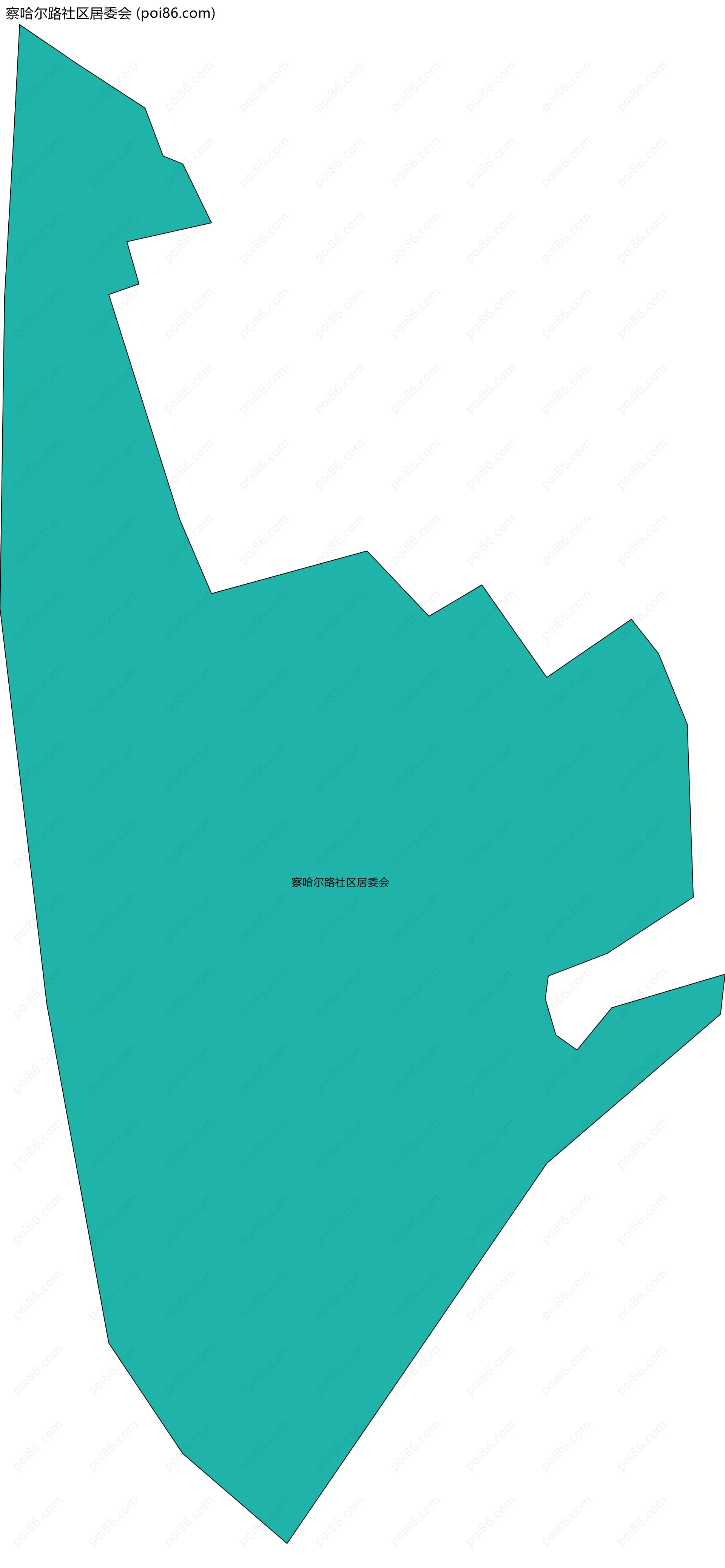 察哈尔路社区居委会边界地图