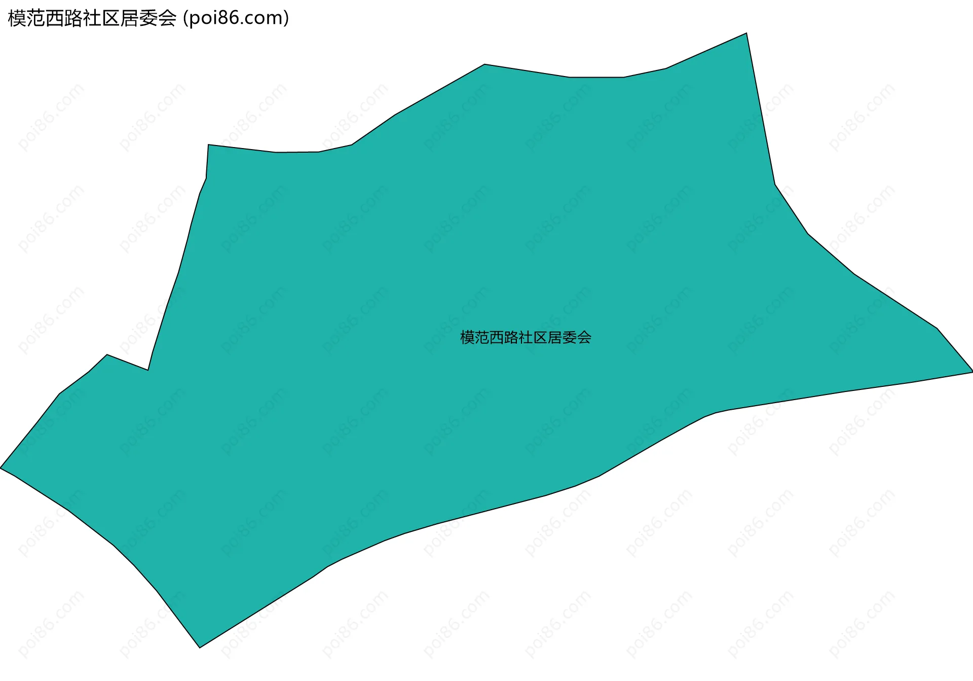 模范西路社区居委会边界地图