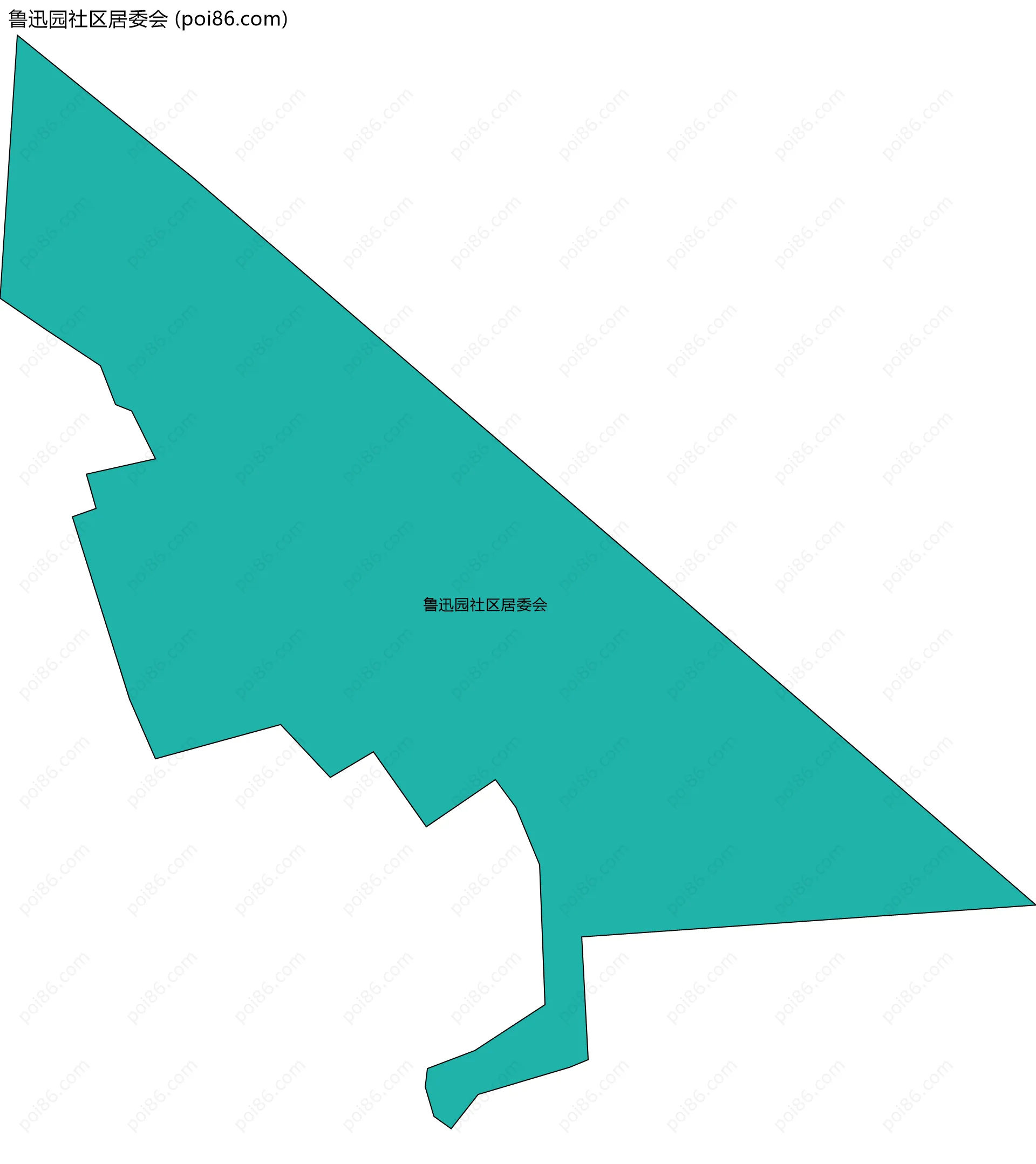 鲁迅园社区居委会边界地图