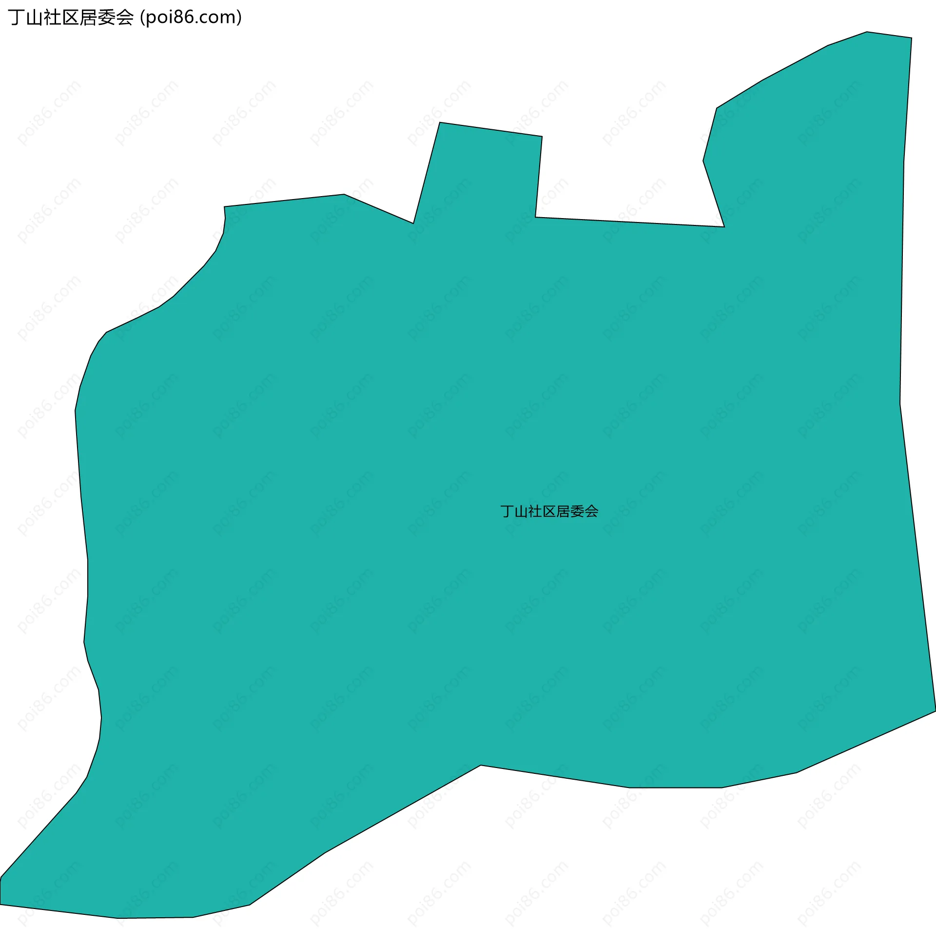 丁山社区居委会边界地图