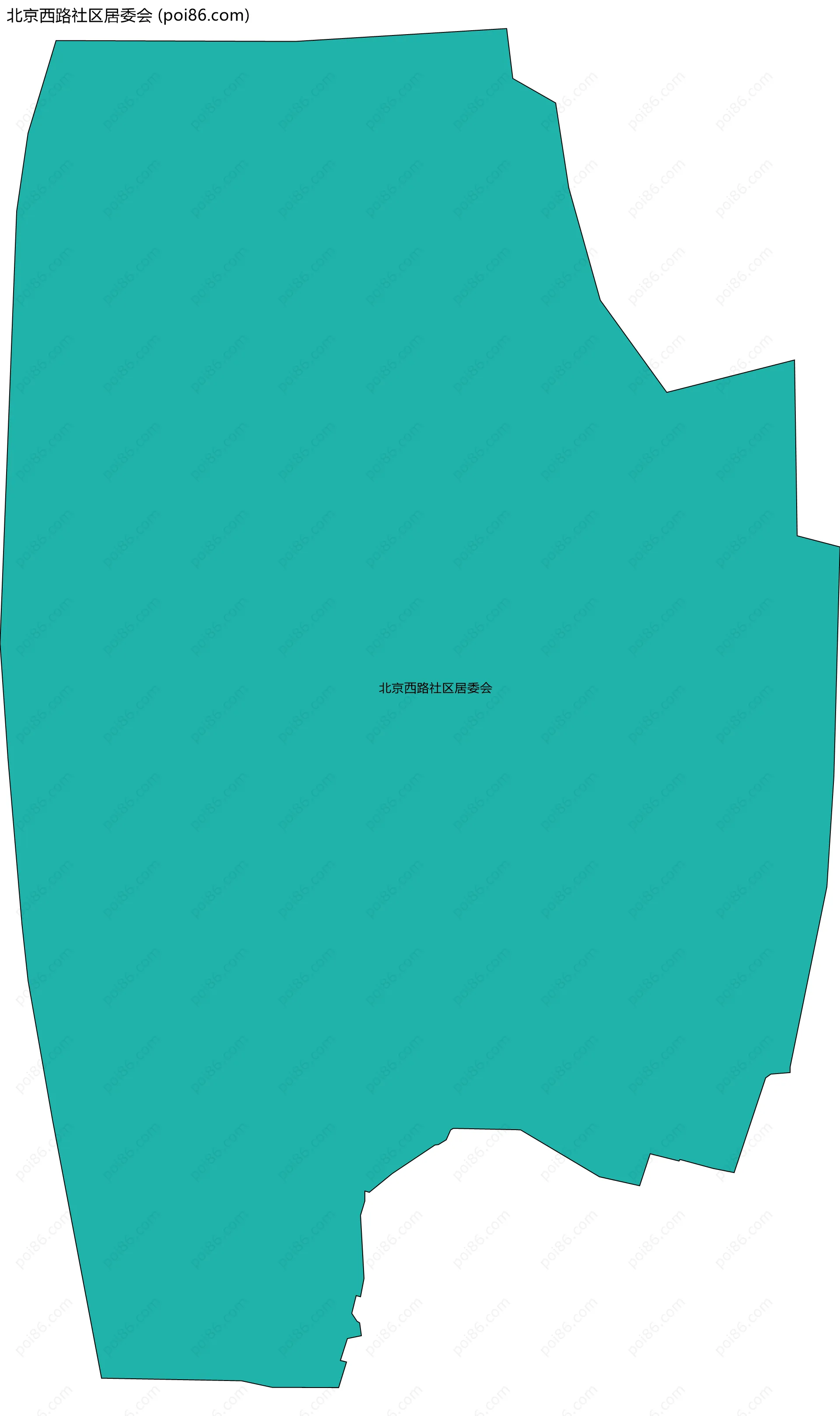 北京西路社区居委会边界地图