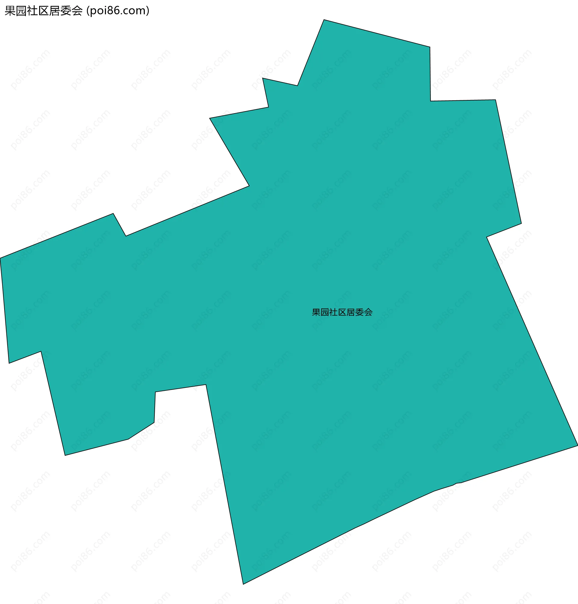 果园社区居委会边界地图