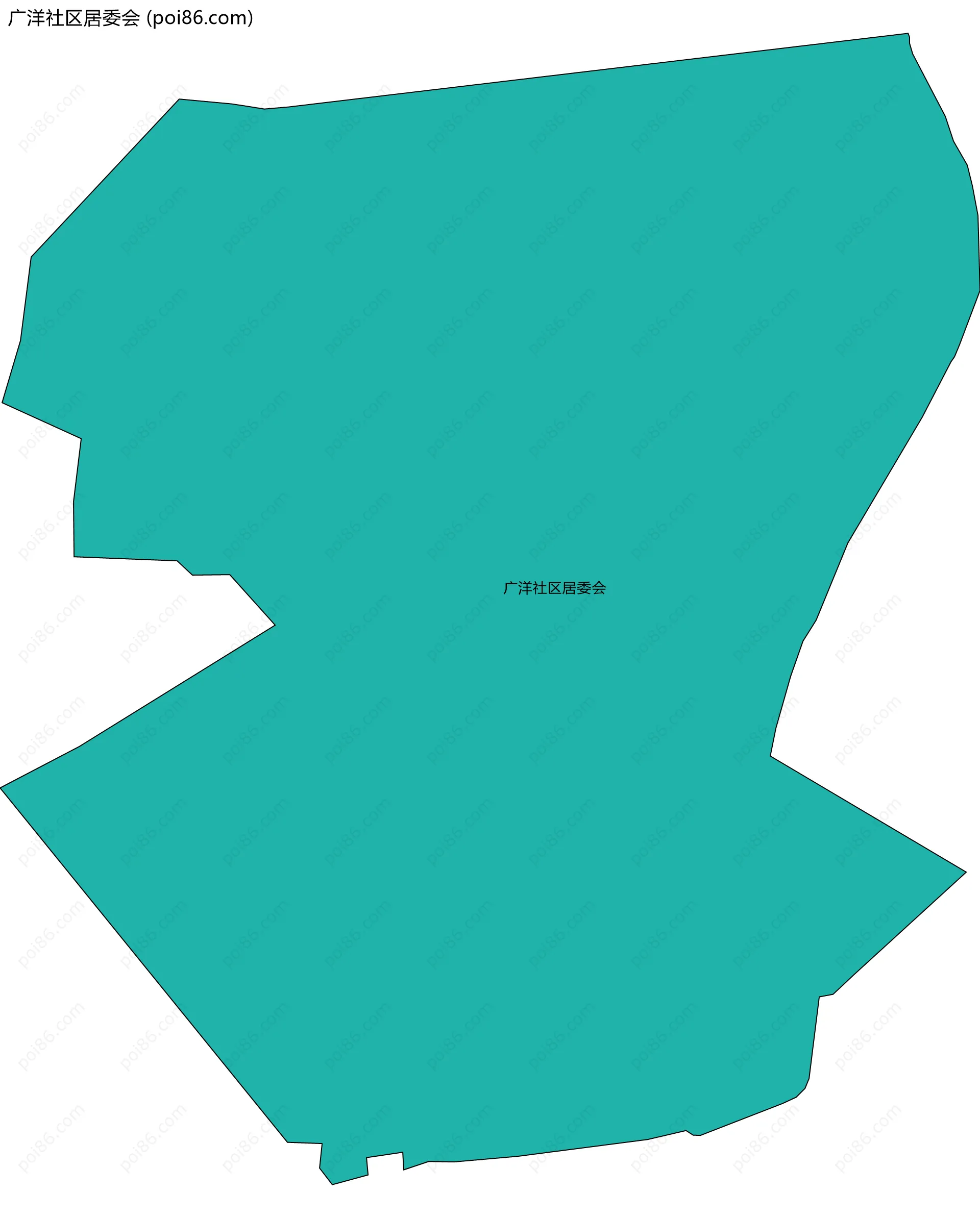 广洋社区居委会边界地图