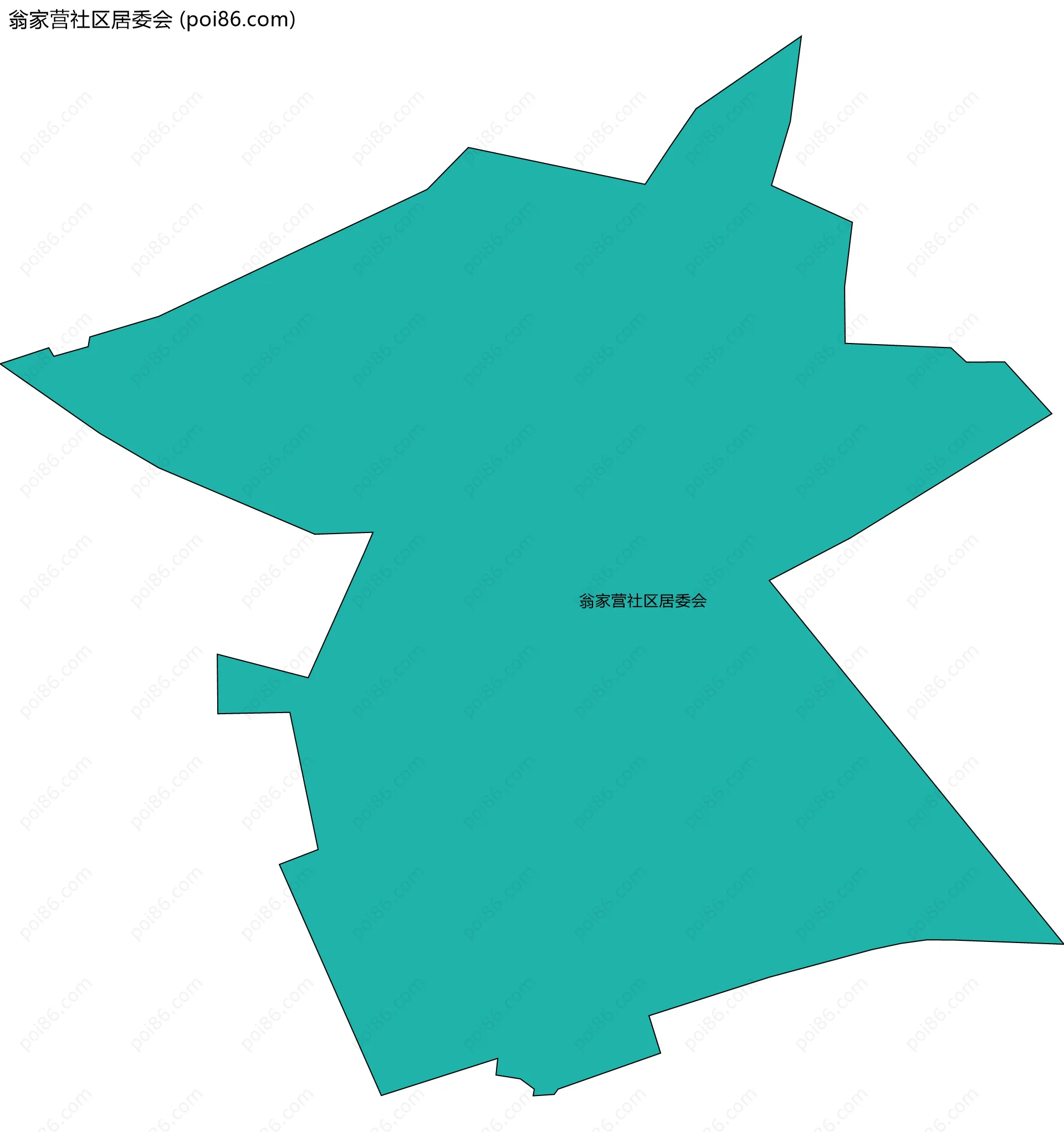 翁家营社区居委会边界地图