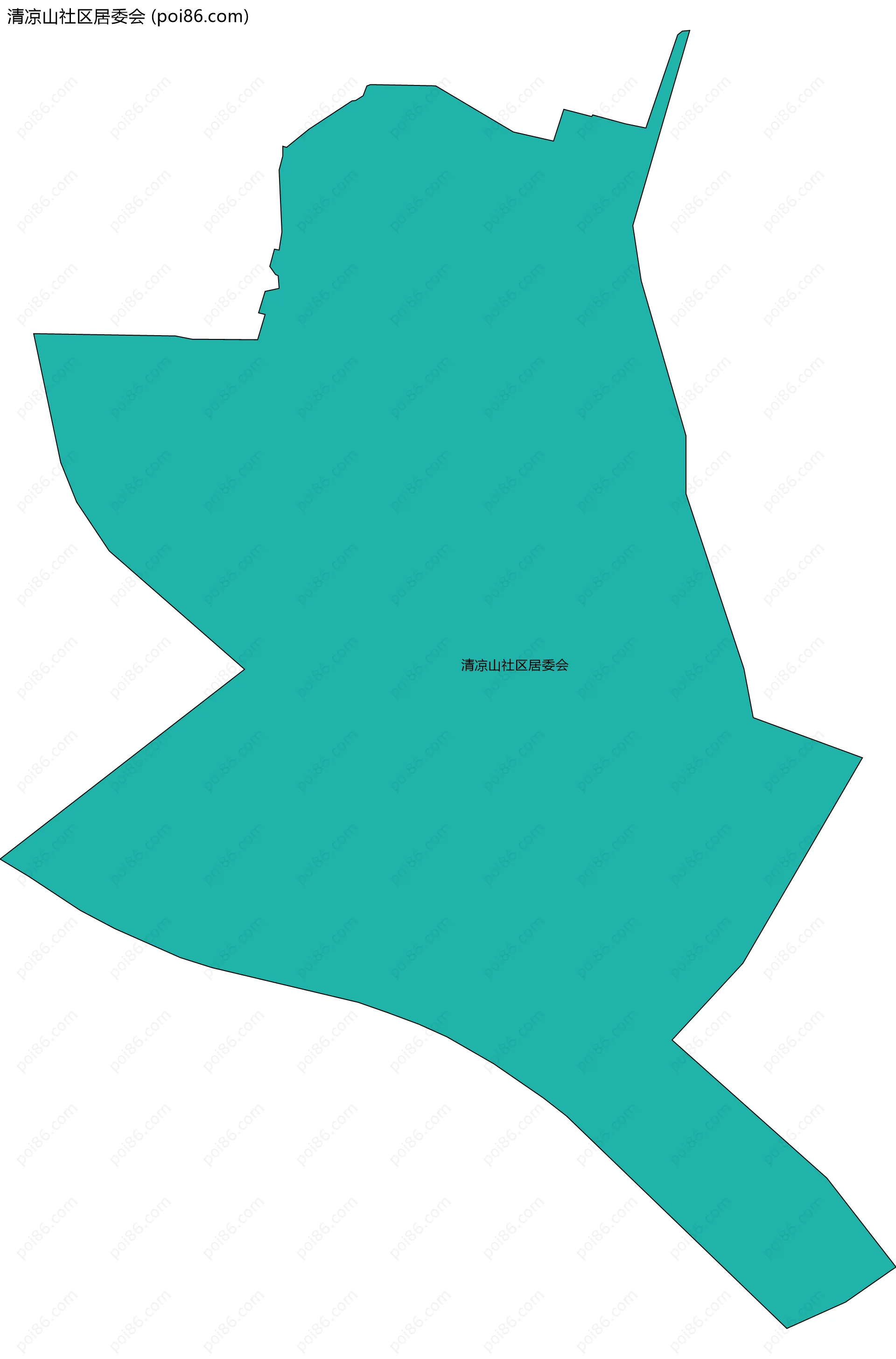 清凉山社区居委会边界地图