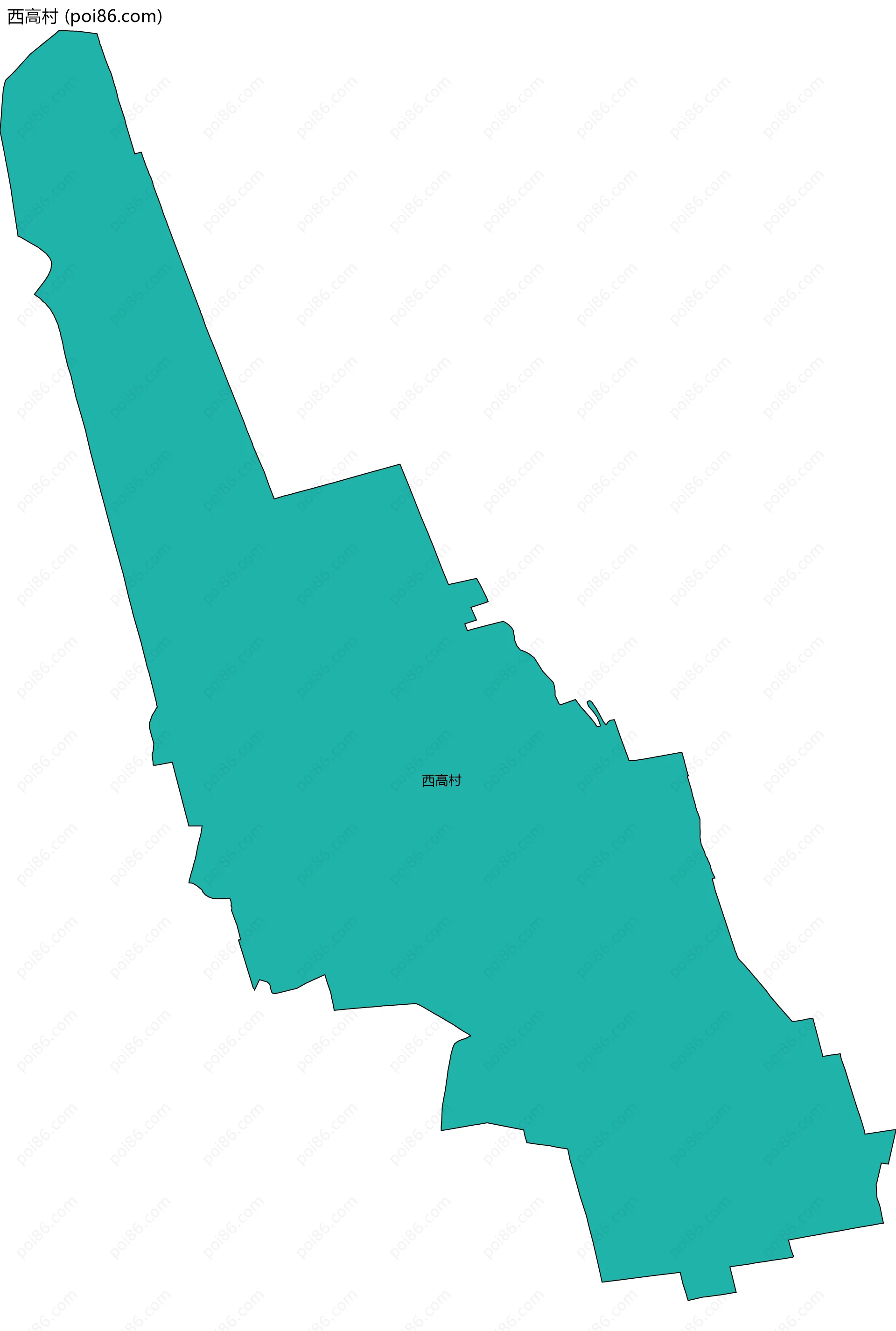 西高村边界地图
