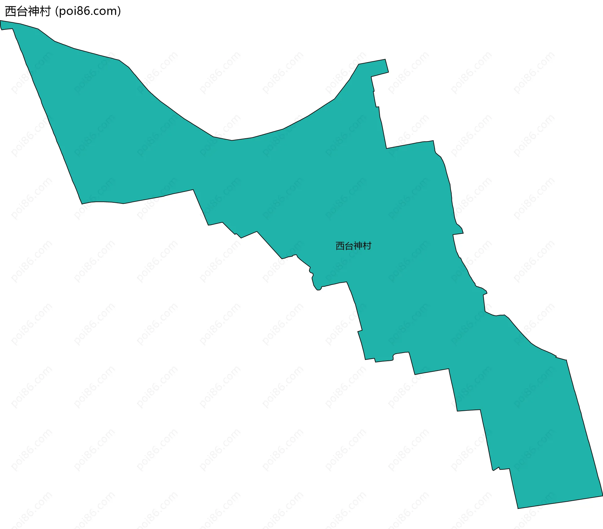 西台神村边界地图