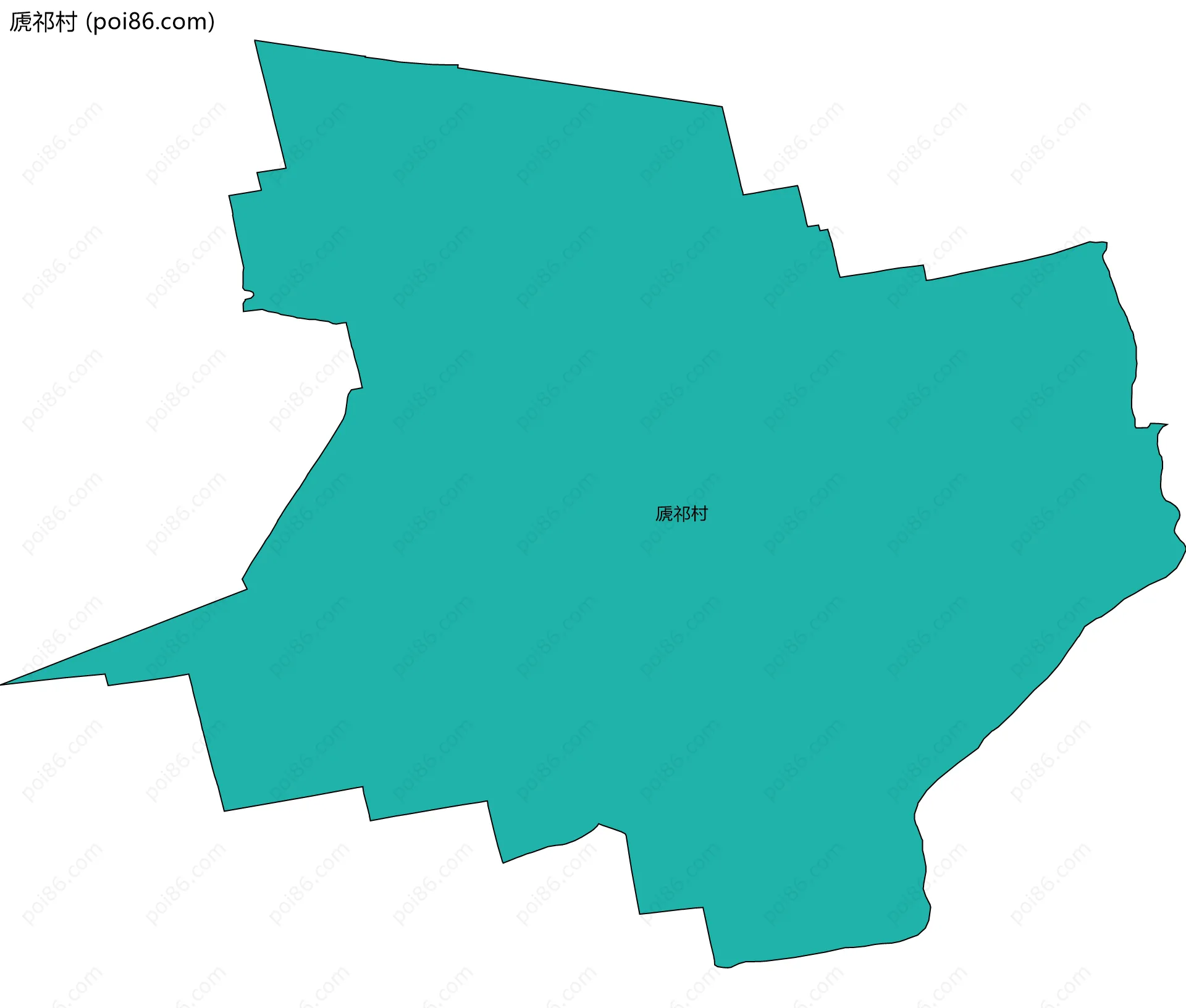 虒祁村边界地图