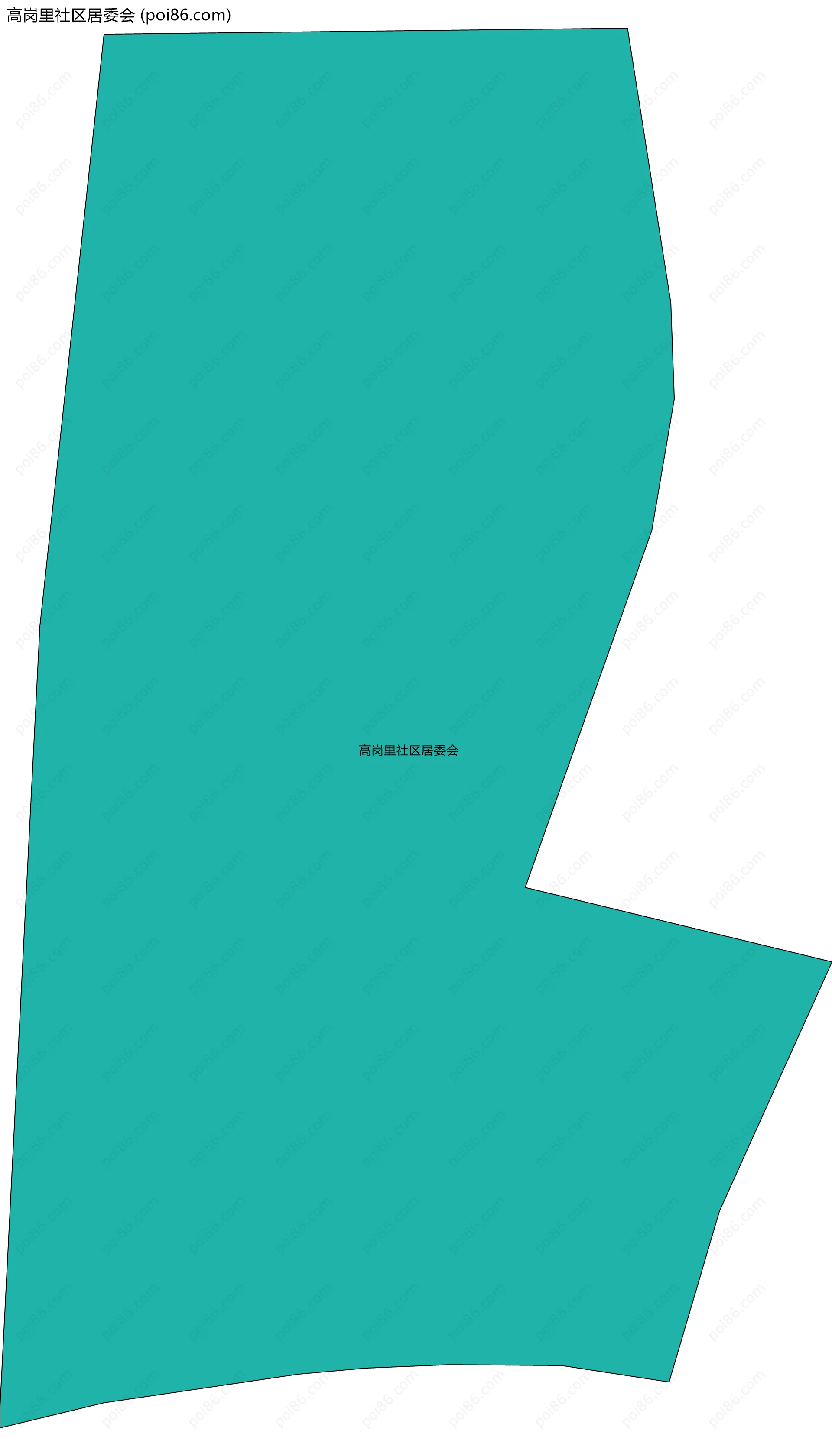 高岗里社区居委会边界地图